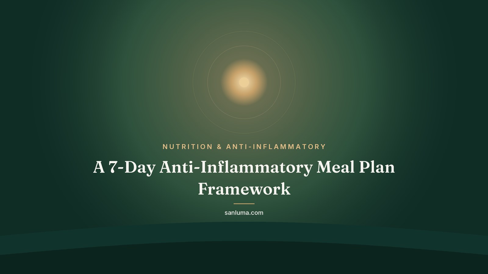 A 7-Day Anti-Inflammatory Meal Plan Framework