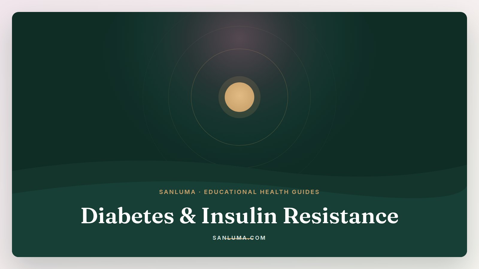 Diabetes & Insulin Resistance educational health guides — SanLuma collection banner