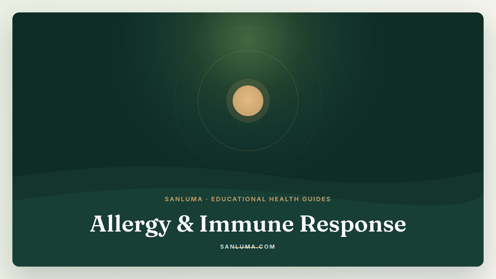 Allergy & Immune Response educational health guides — SanLuma collection banner