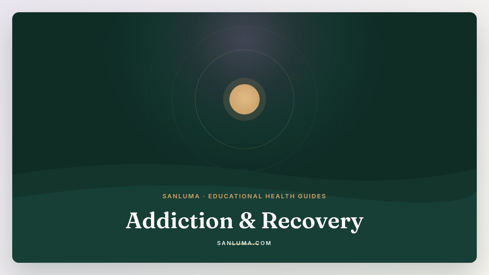 Addiction & Recovery educational health guides — SanLuma collection banner
