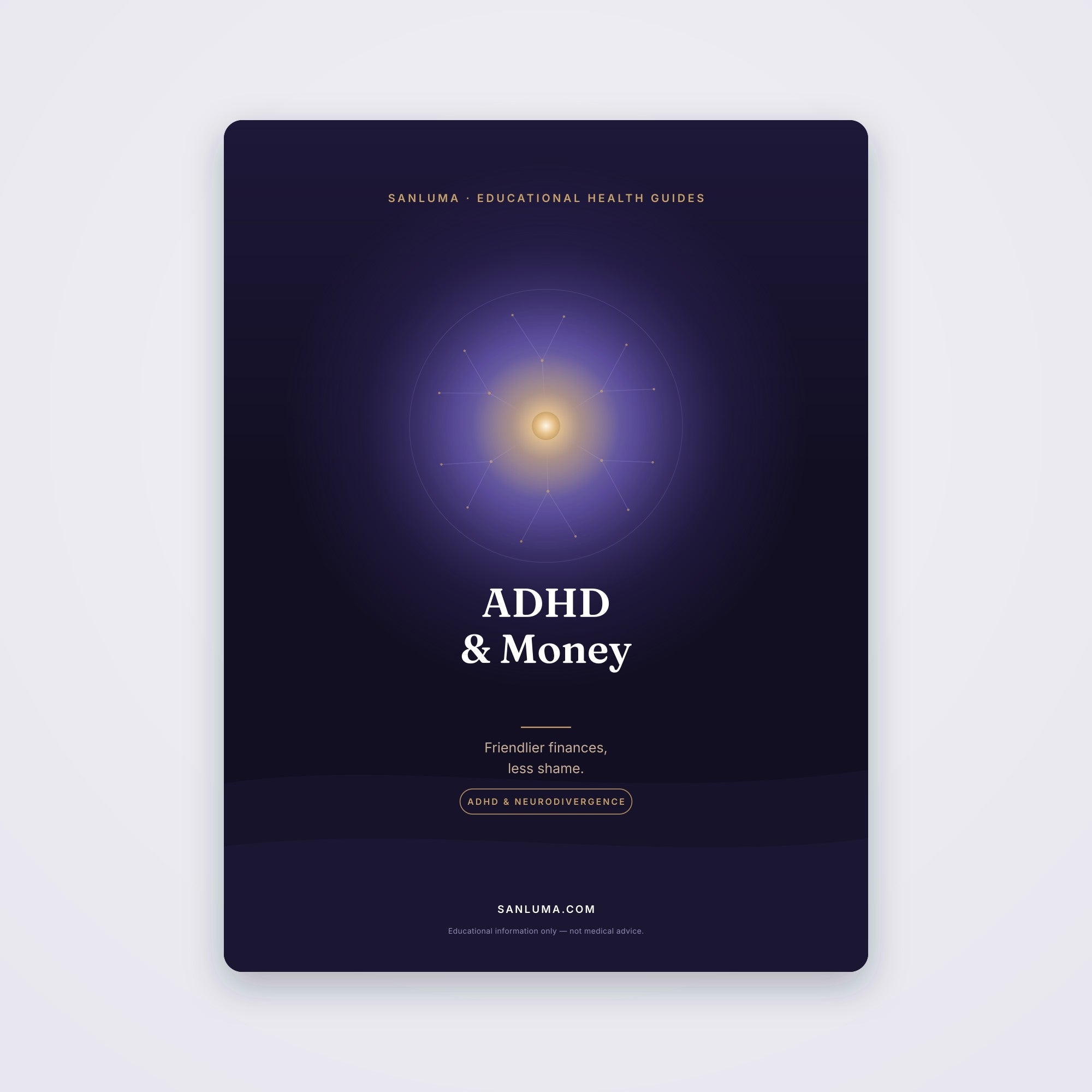 ADHD & Money — Managing Finances | SanLuma health guide cover