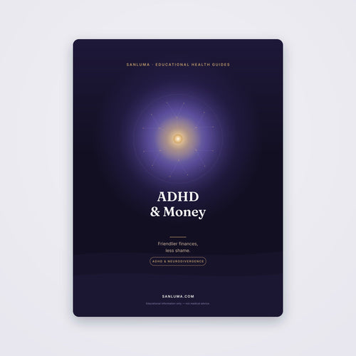 ADHD & Money — Managing Finances | SanLuma health guide cover