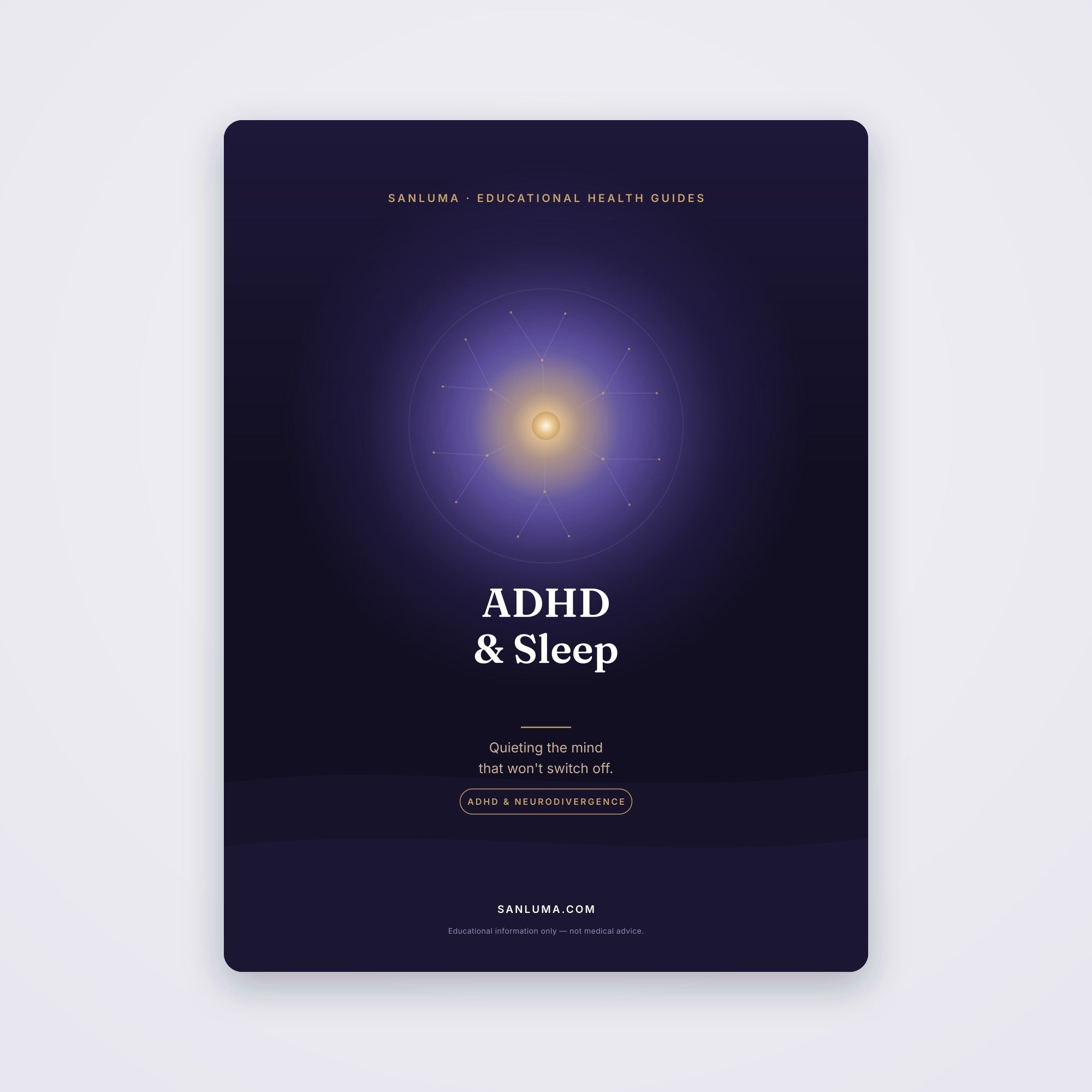 ADHD & Sleep | SanLuma health guide cover