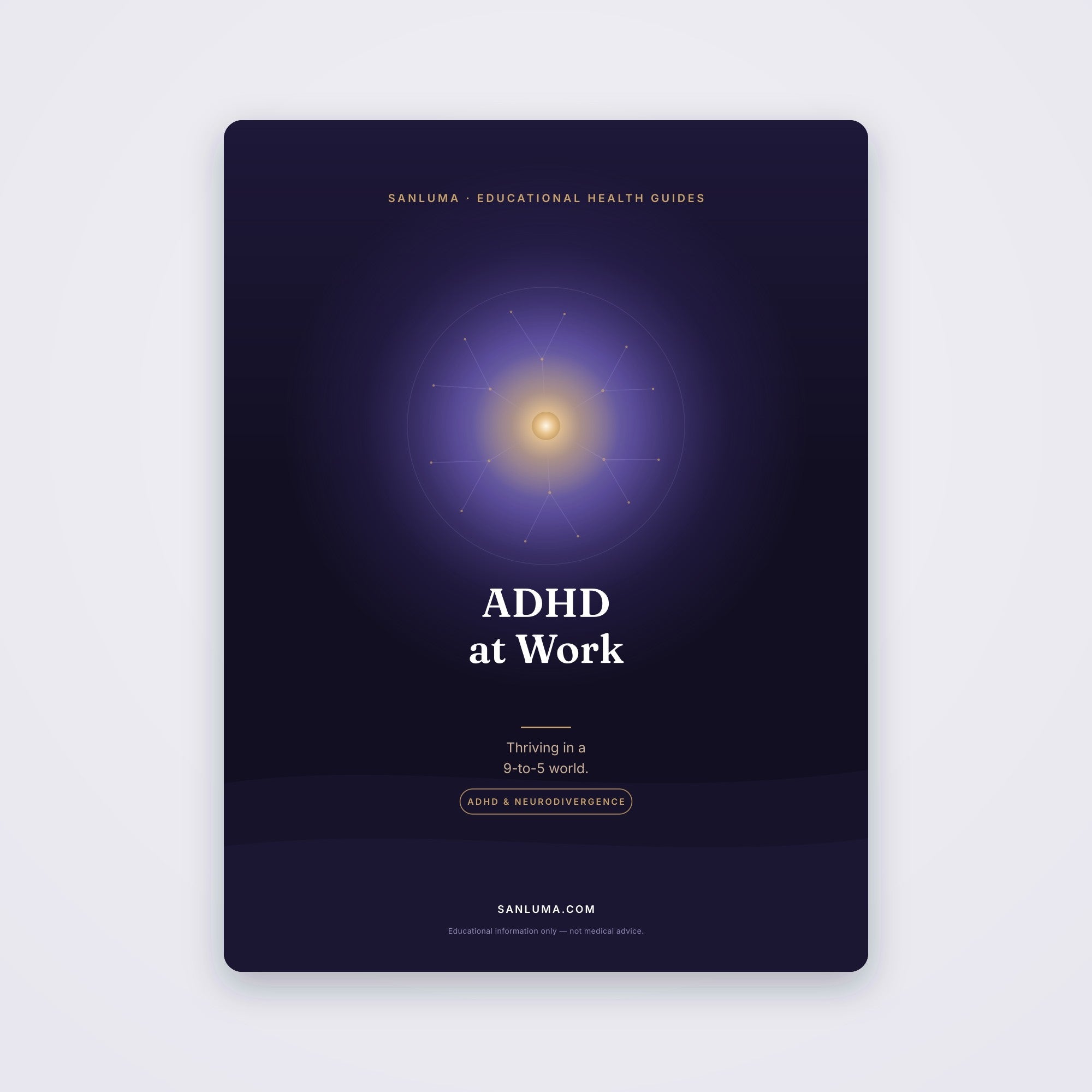 ADHD at Work — A Practical Guide | SanLuma health guide cover