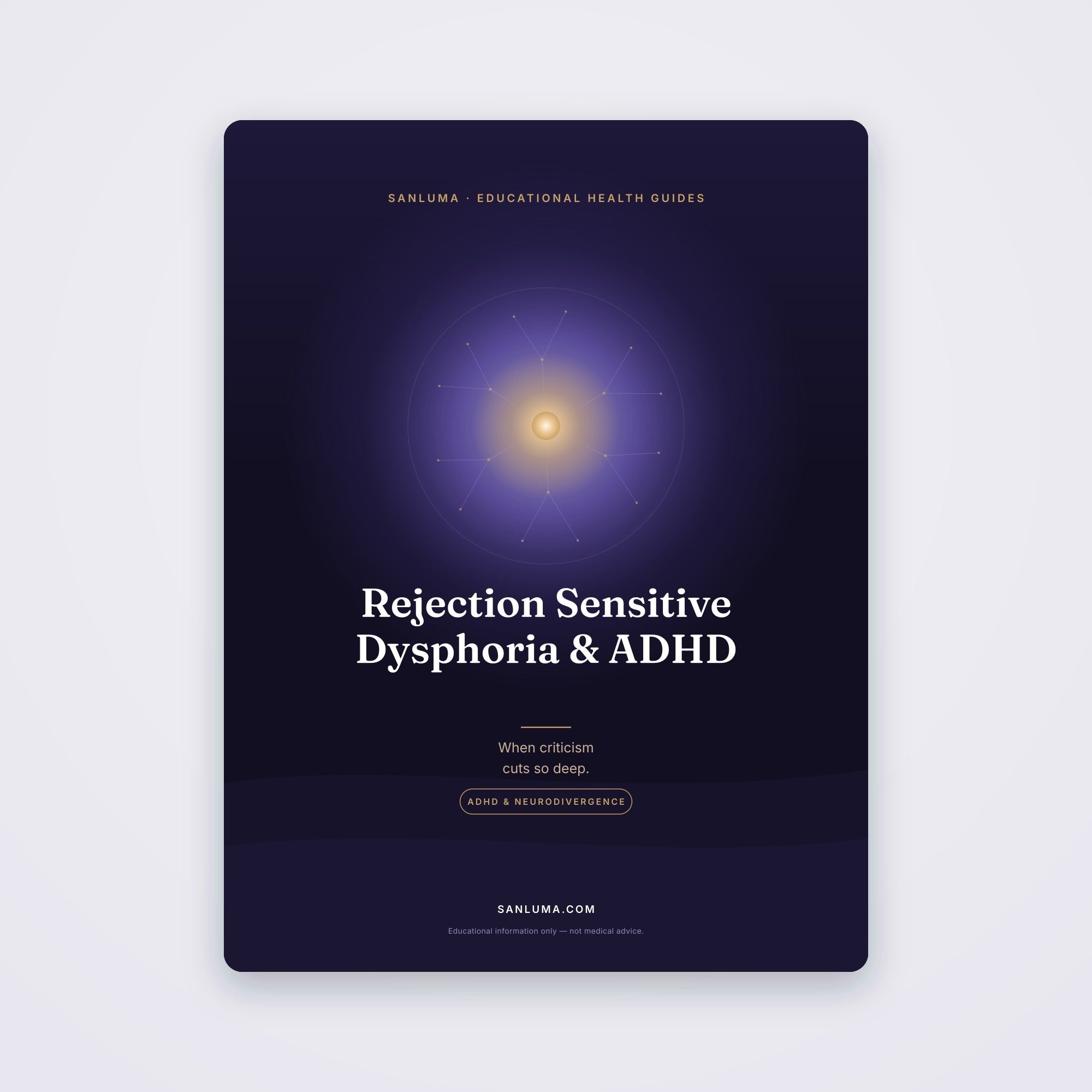 Rejection Sensitive Dysphoria & Emotional Regulation in ADHD | SanLuma health guide cover
