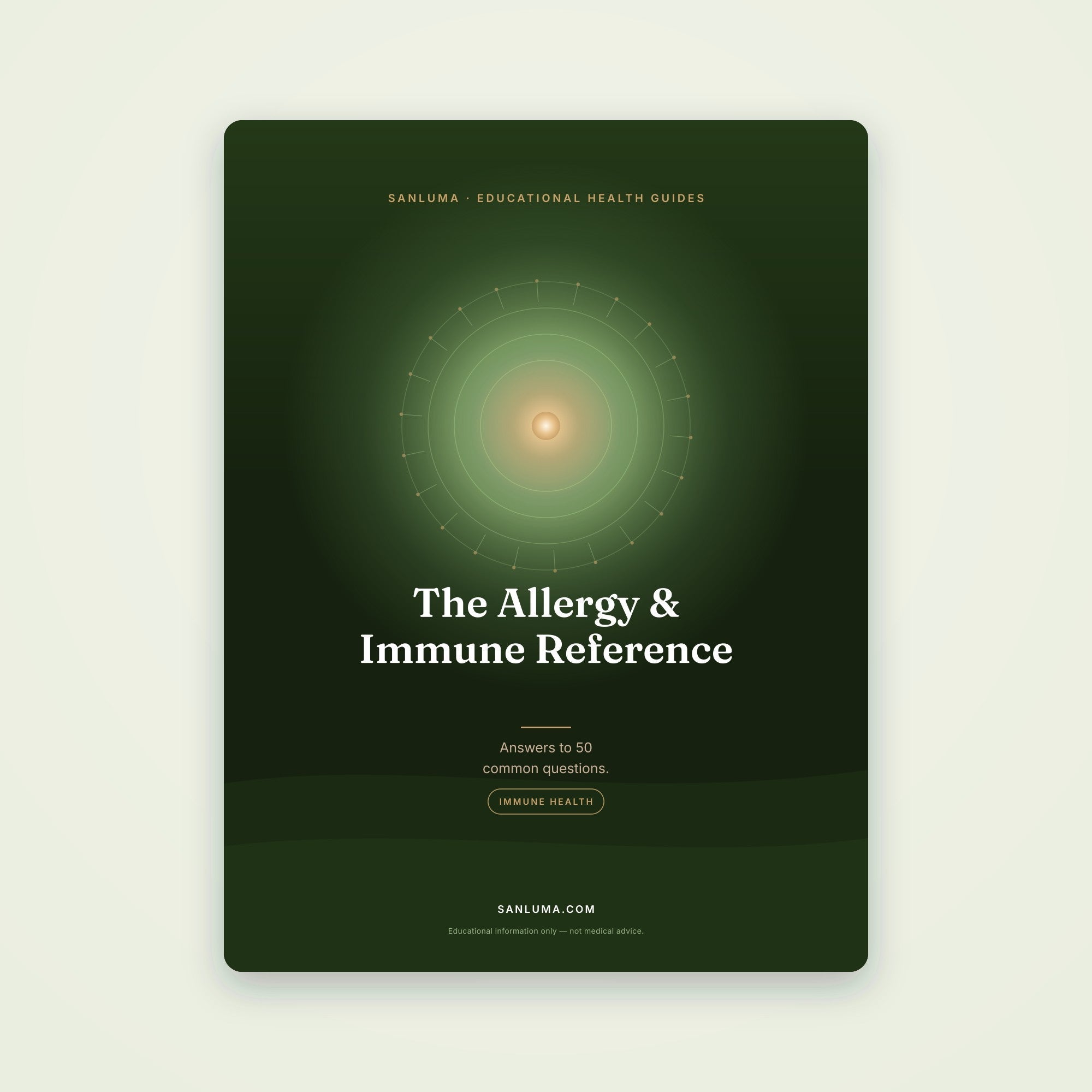 The Allergy & Immune Reference — 50 Common Questions | SanLuma health guide cover