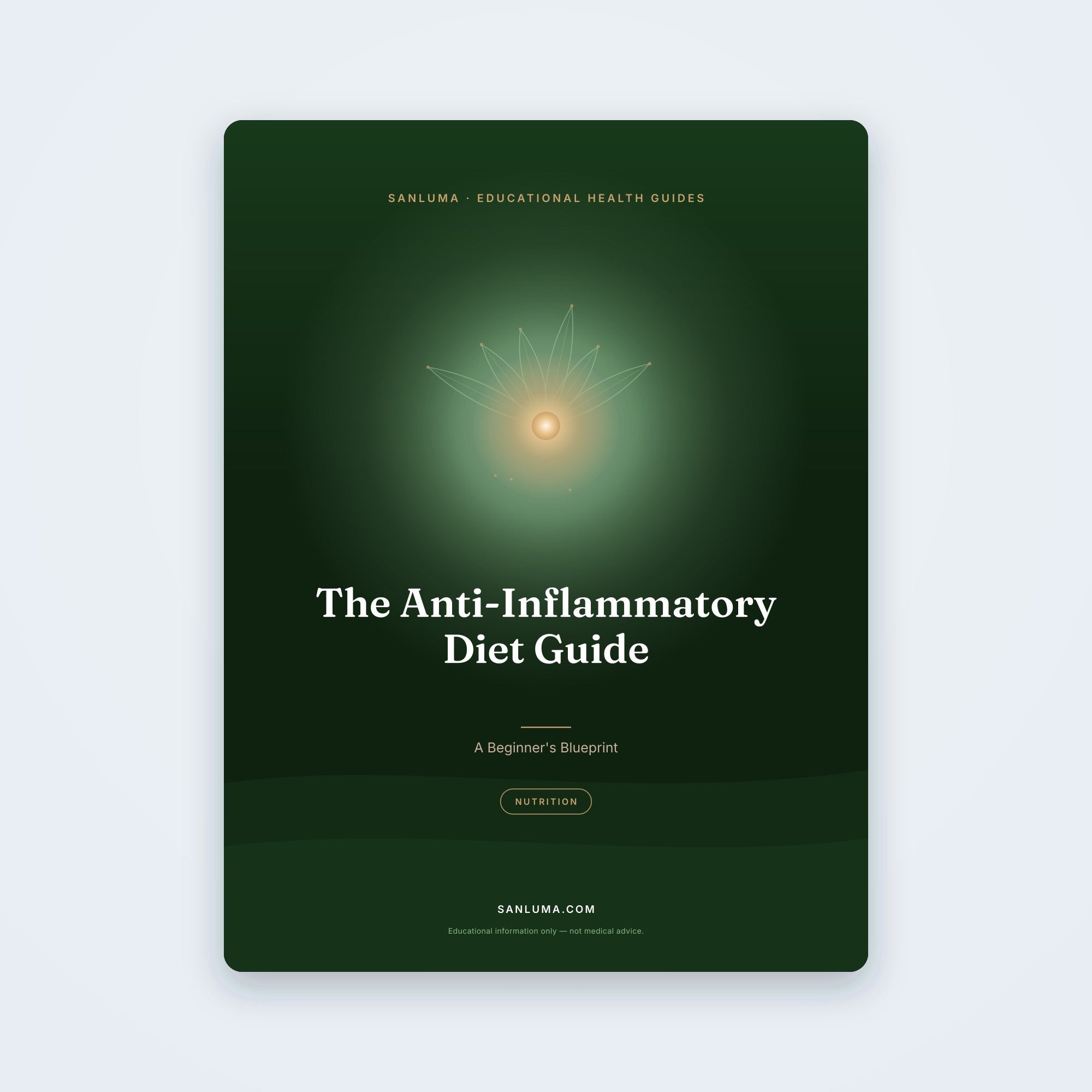 The Anti-Inflammatory Diet Guide — A Complete Beginner's Blueprint | SanLuma health guide cover