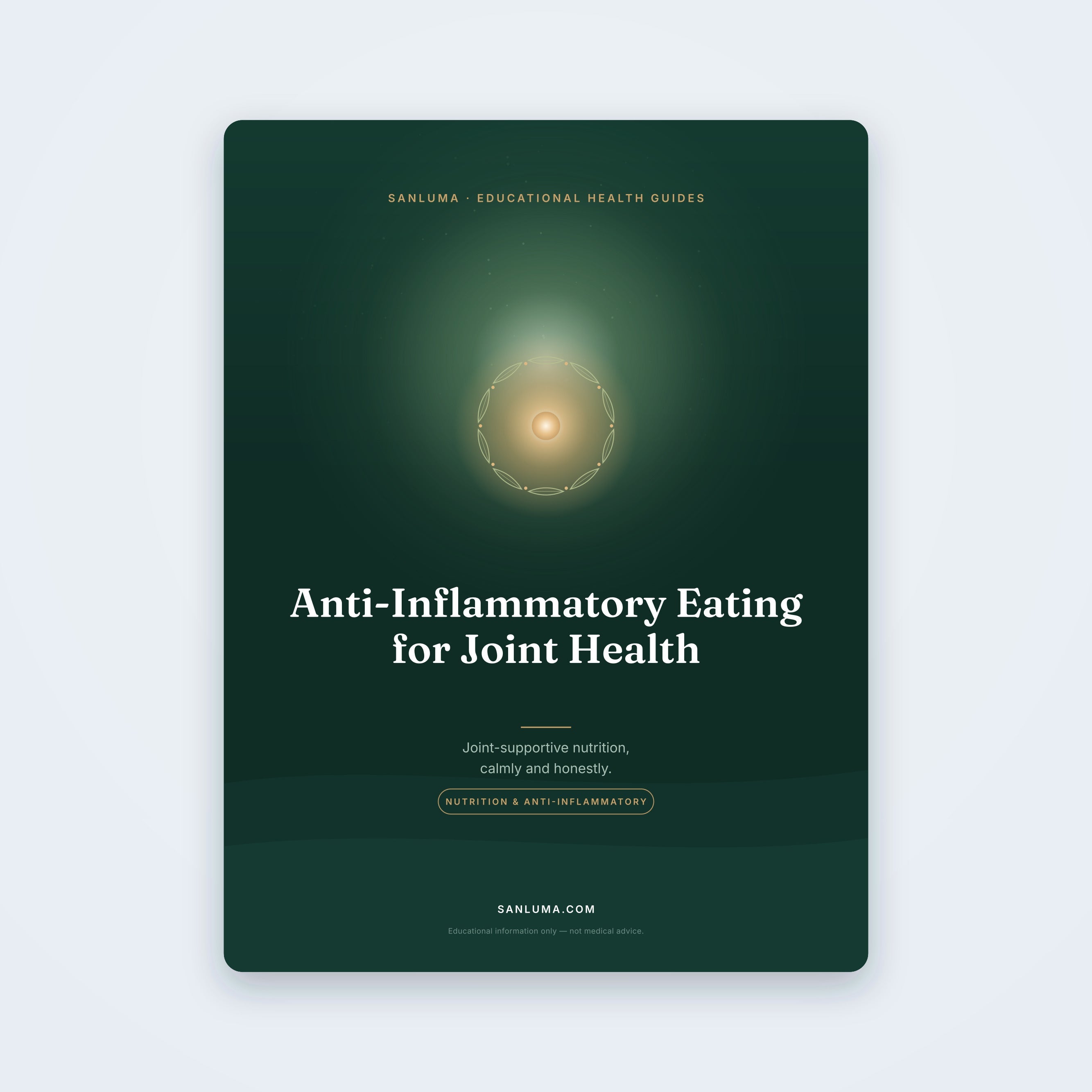 Anti-Inflammatory Eating for Joint Health — educational PDF guide by SanLuma