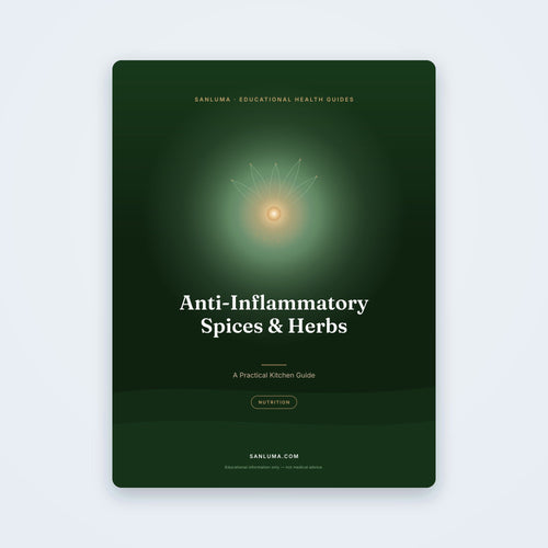 Anti-Inflammatory Spices & Herbs — A Practical Kitchen Guide | SanLuma health guide cover