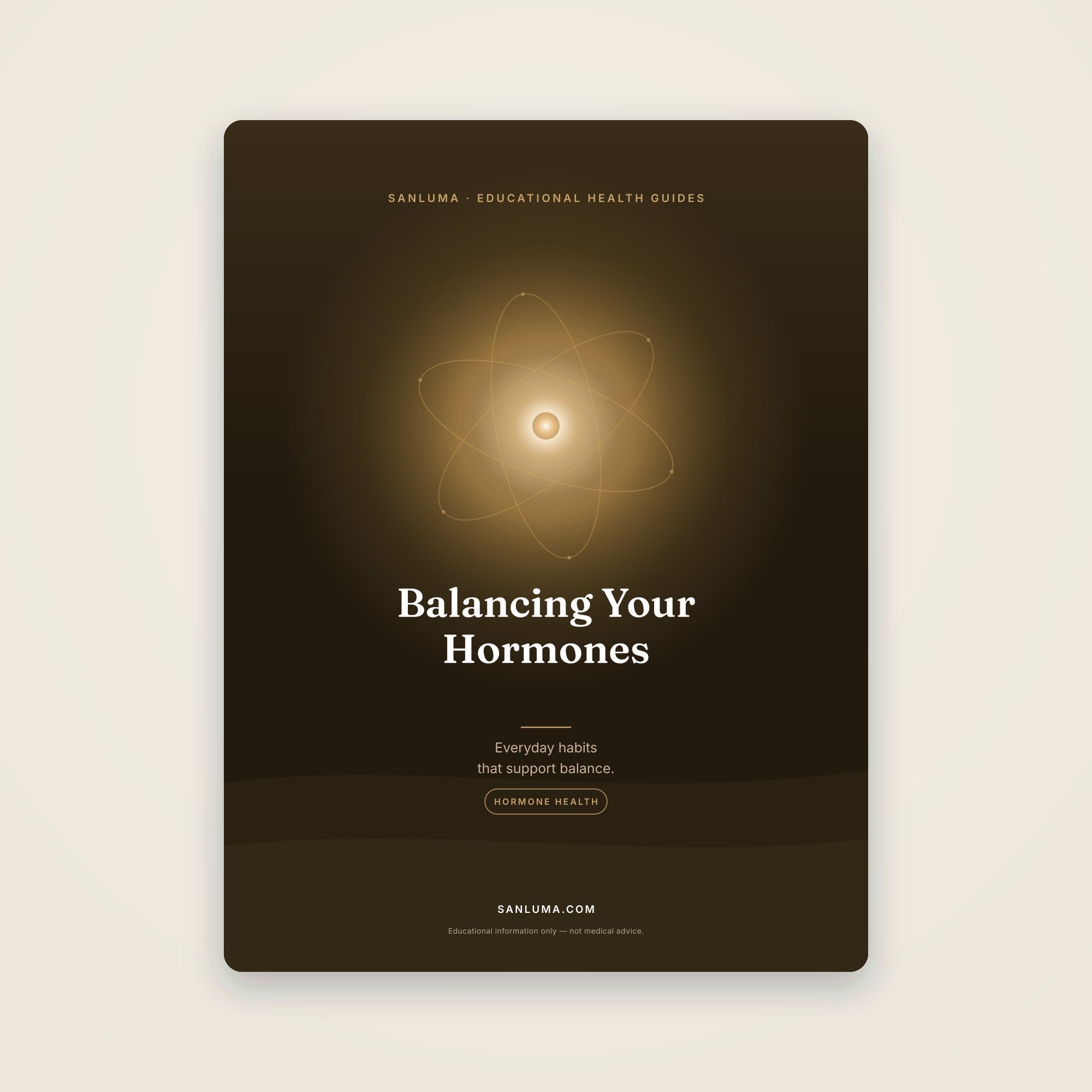 Balancing Your Hormones — Everyday Habits | SanLuma health guide cover