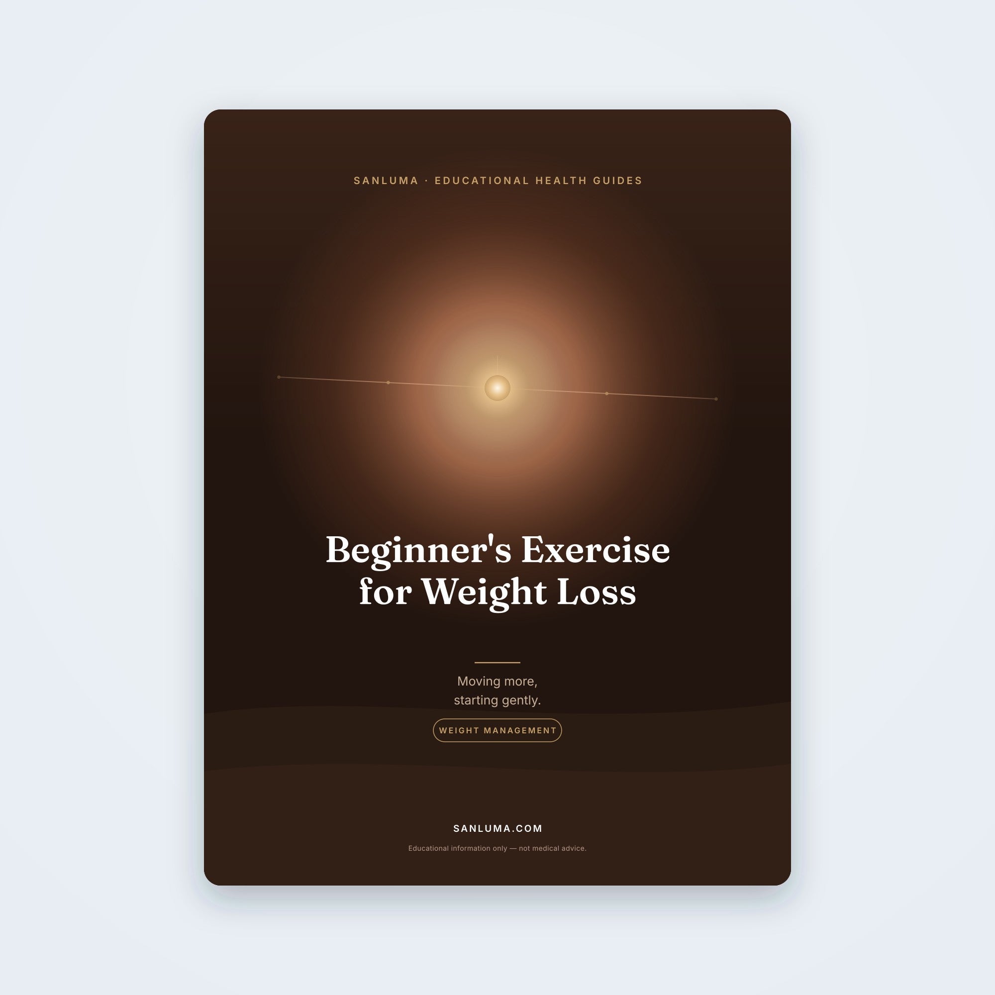 Beginner's Exercise for Weight Loss | SanLuma health guide cover