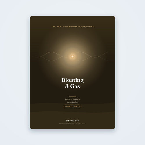 Bloating & Gas — Causes & Calm | SanLuma health guide cover