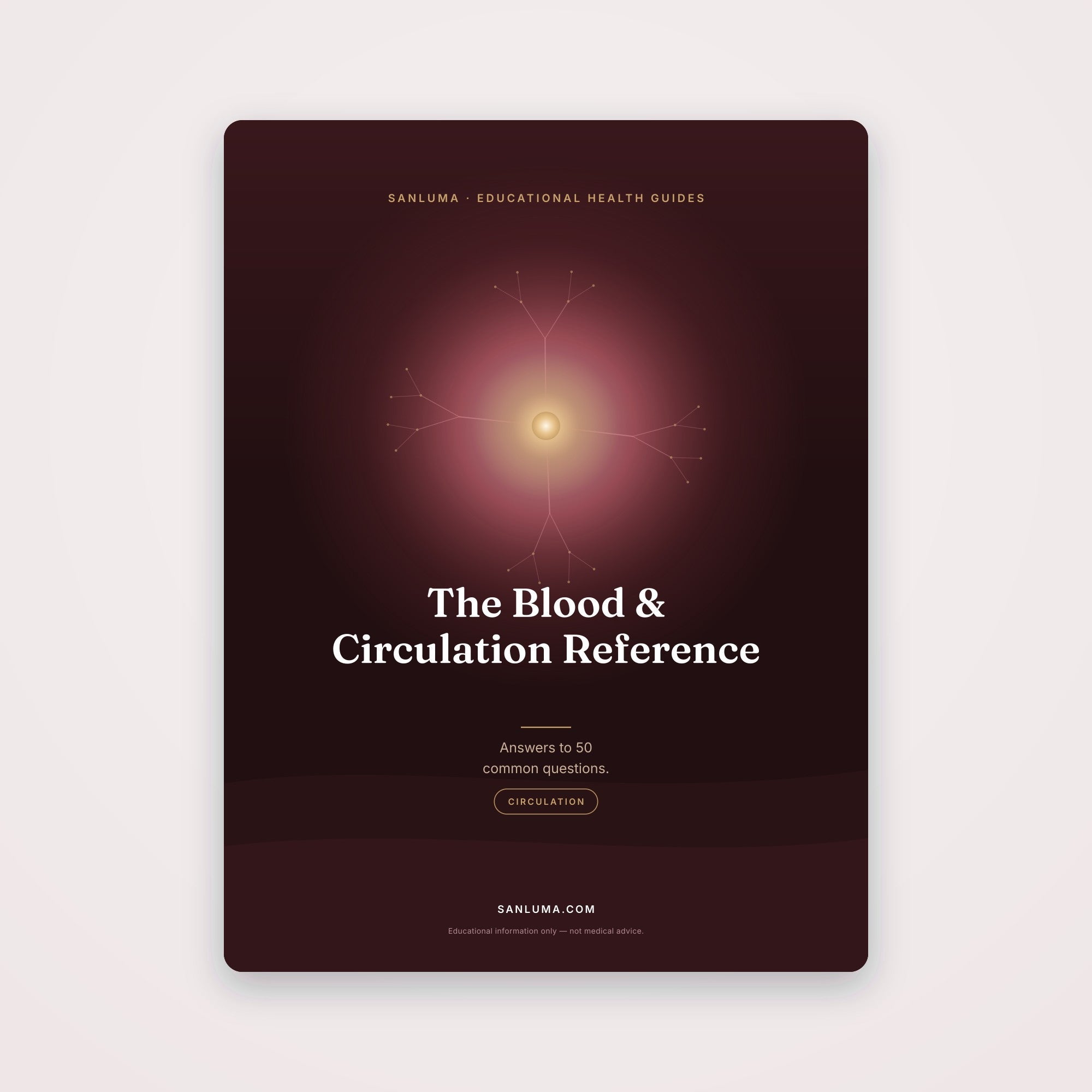 The Blood & Circulation Reference — 50 Common Questions | SanLuma health guide cover