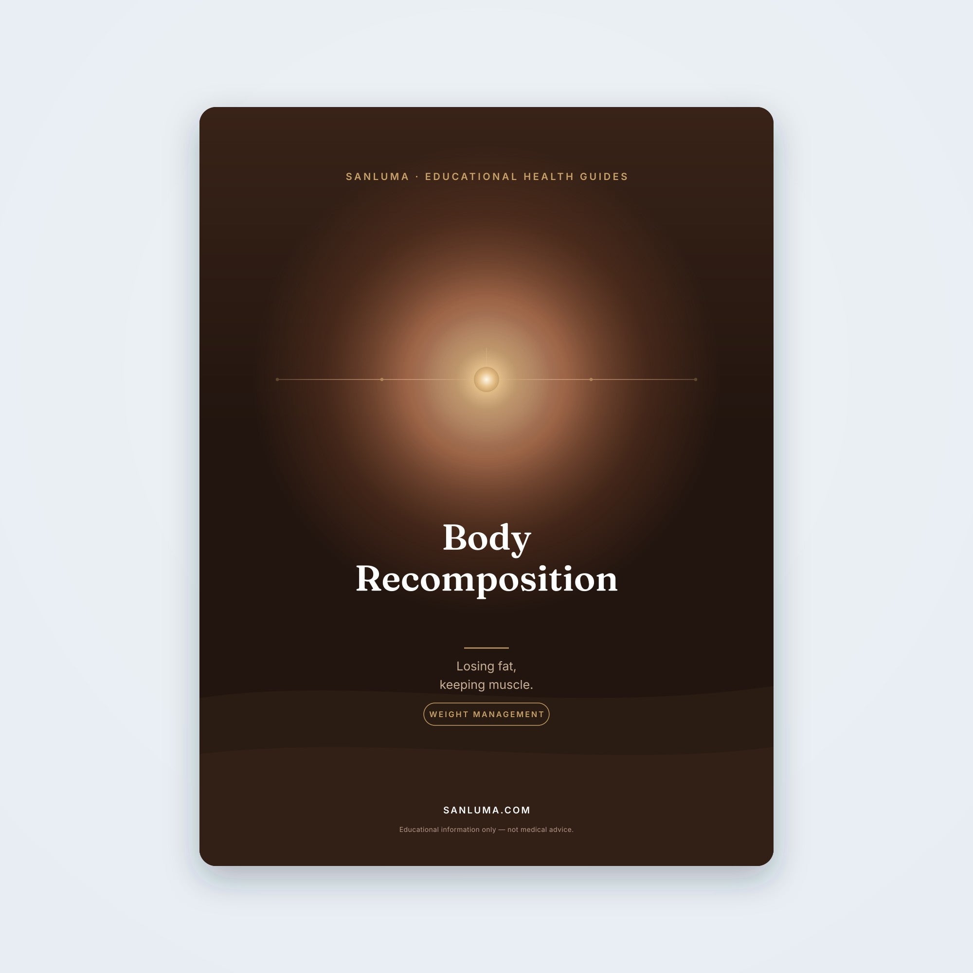 Body Recomposition — Losing Fat While Keeping Muscle | SanLuma health guide cover