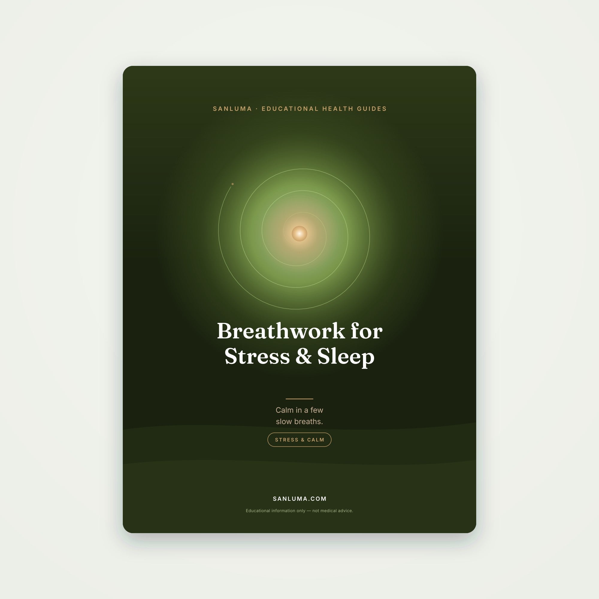 Breathwork for Stress & Sleep | SanLuma health guide cover