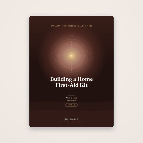 Building a Home First-Aid Kit | SanLuma health guide cover