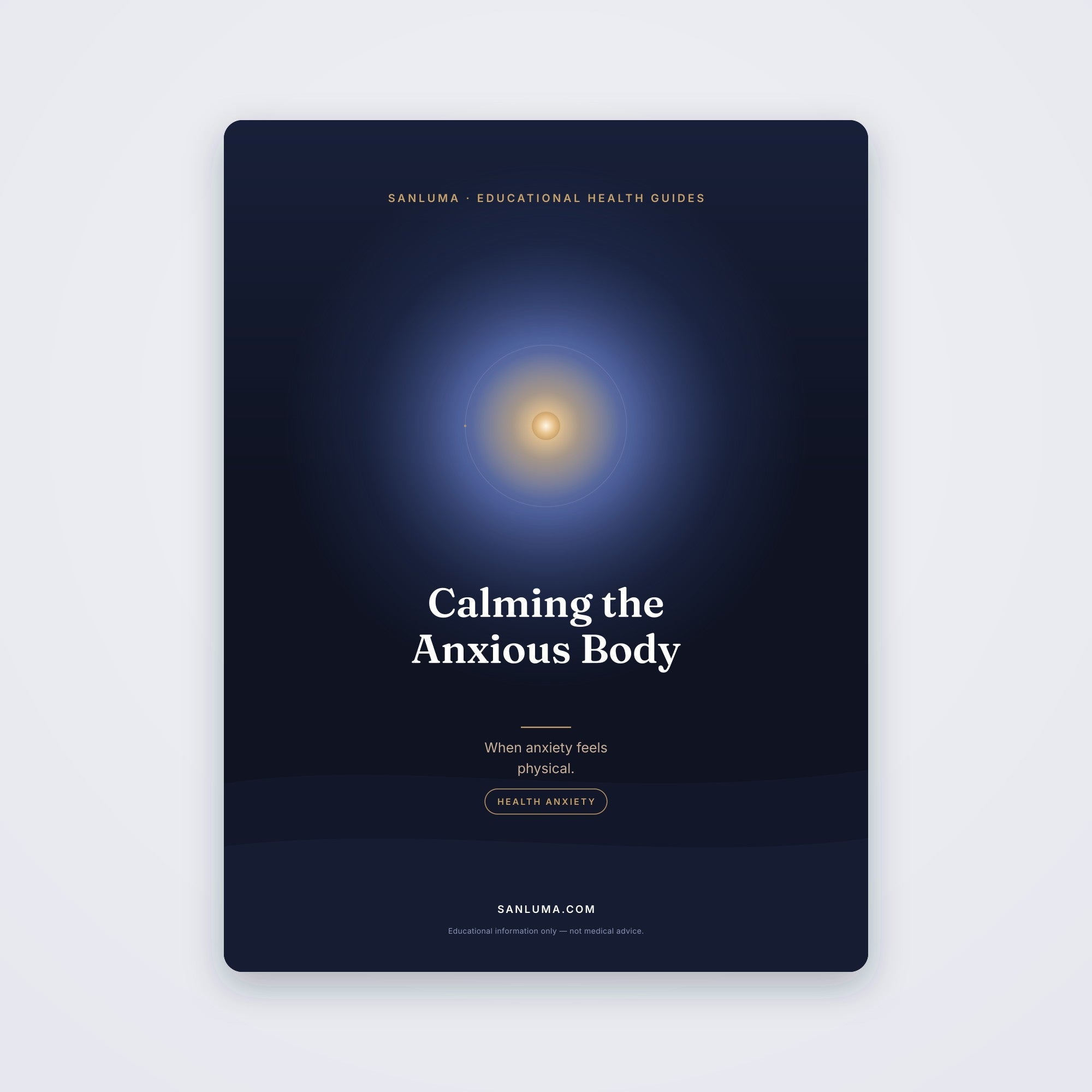 Calming the Anxious Body | SanLuma health guide cover