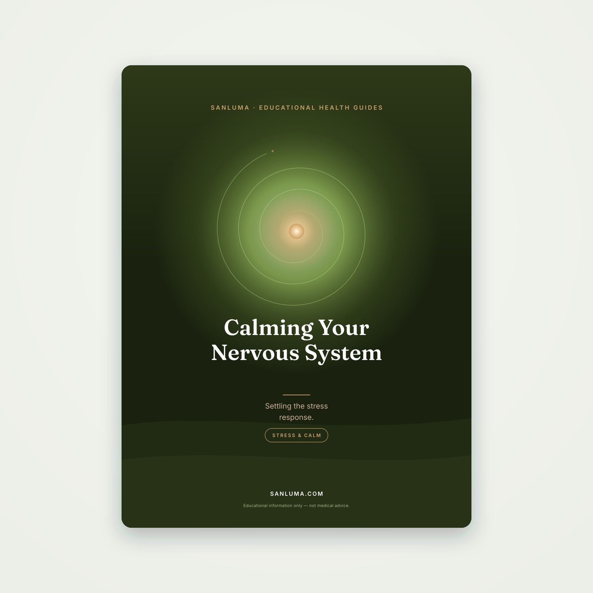 Calming Your Nervous System | SanLuma health guide cover