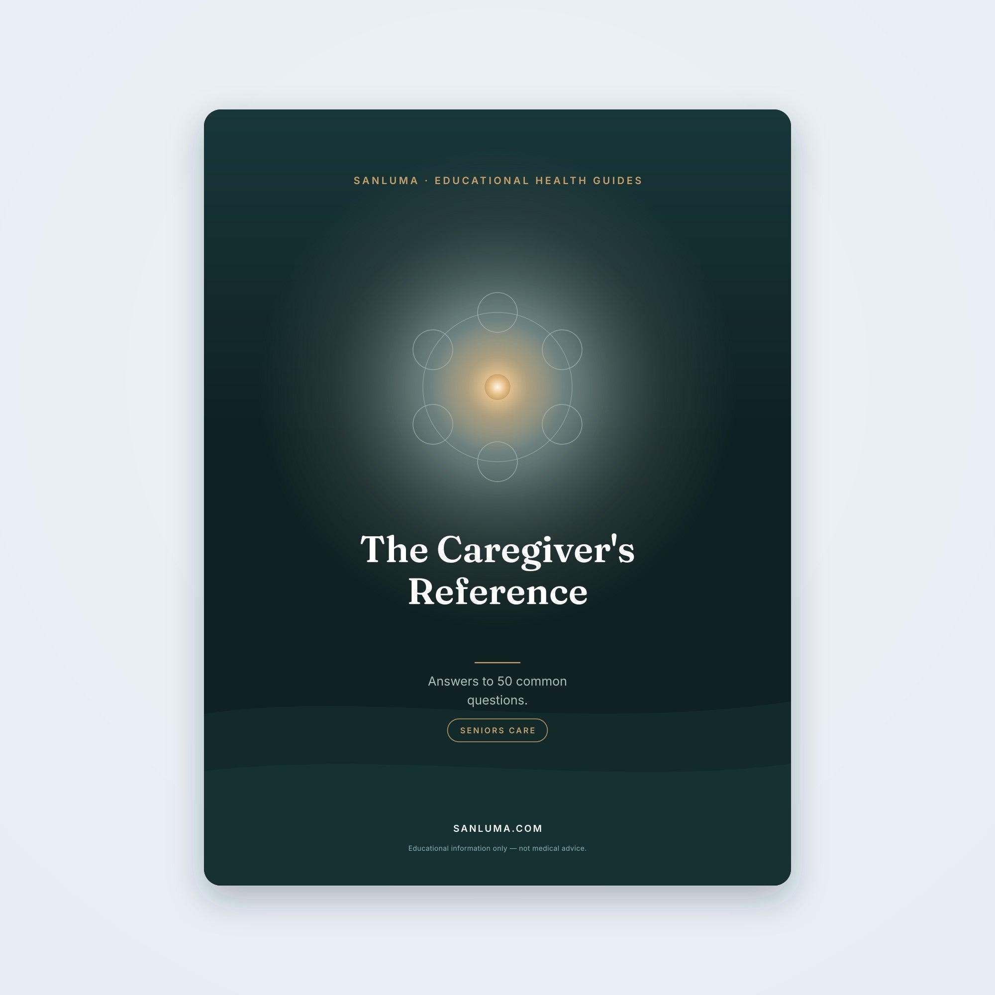 The Caregiver's Reference — Answers to 50 Common Questions | SanLuma health guide cover