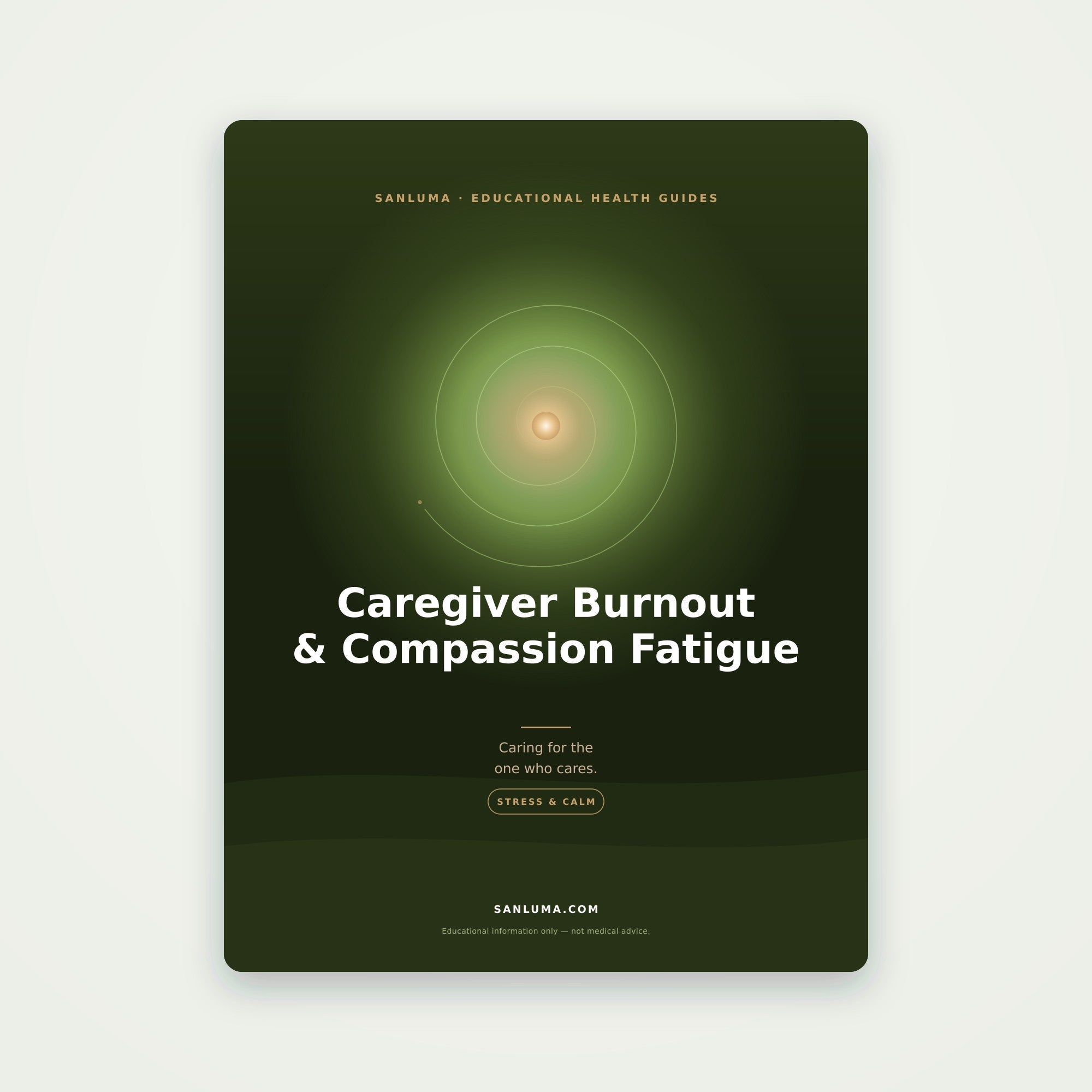 Caregiver Burnout & Compassion Fatigue | SanLuma health guide cover