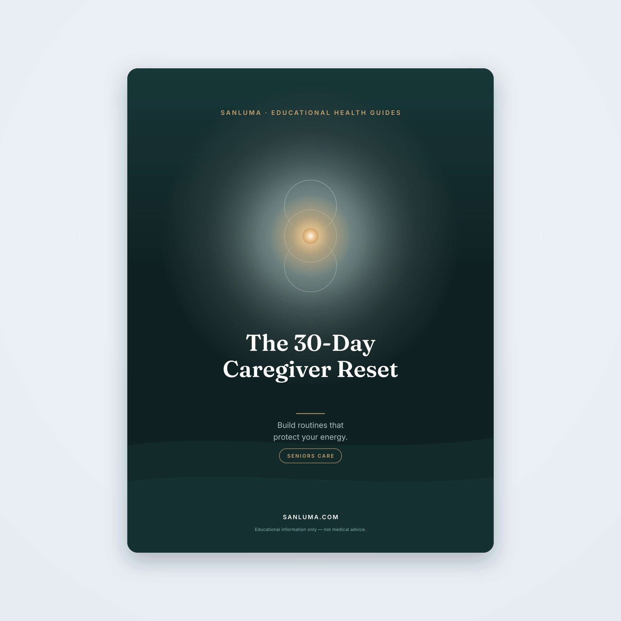 The 30-Day Caregiver Reset — Routines & Self-Care | SanLuma health guide cover