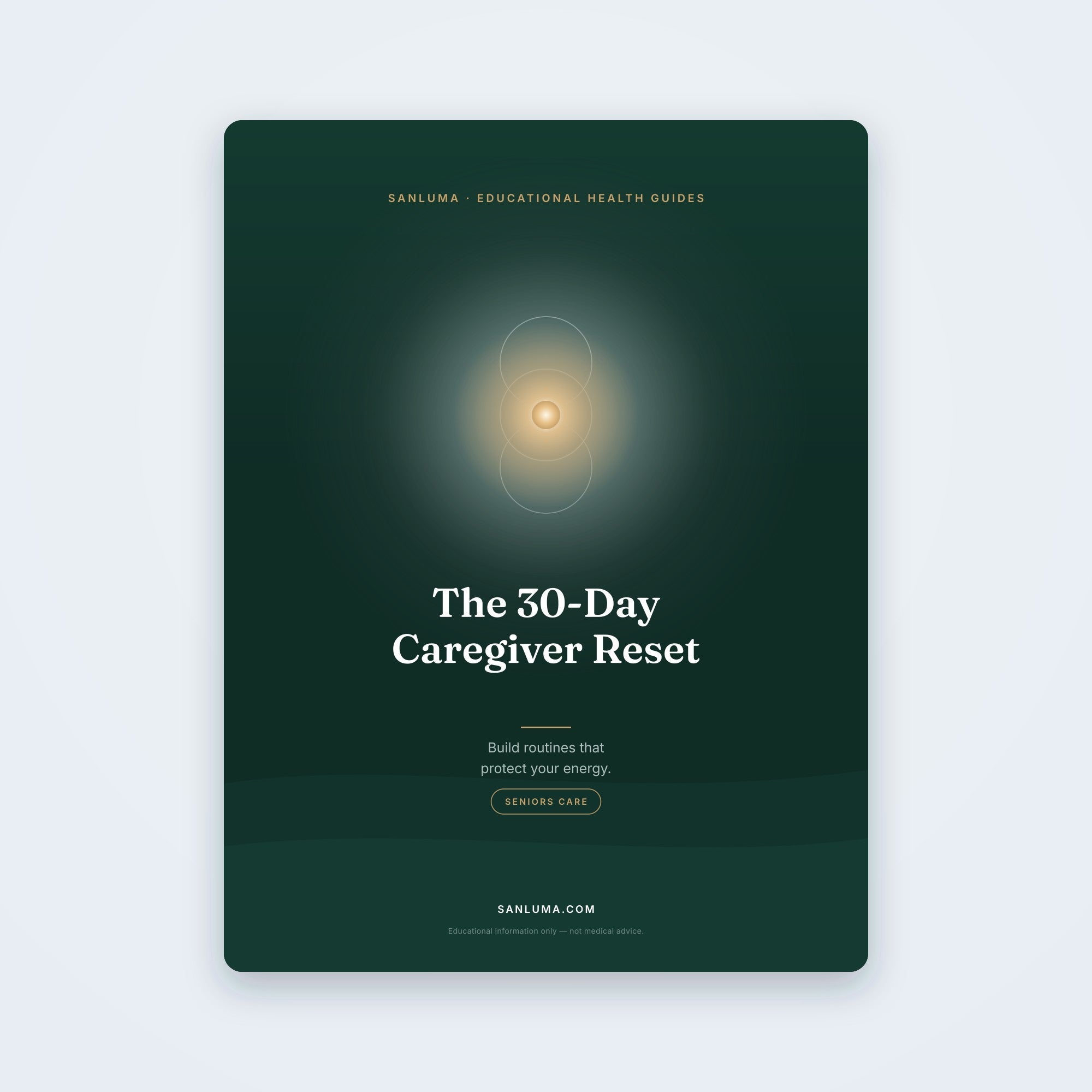 SanLuma educational caregiving PDF guide cover