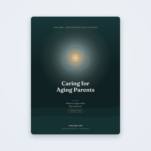Caring for Aging Parents — Where to Begin | SanLuma health guide cover