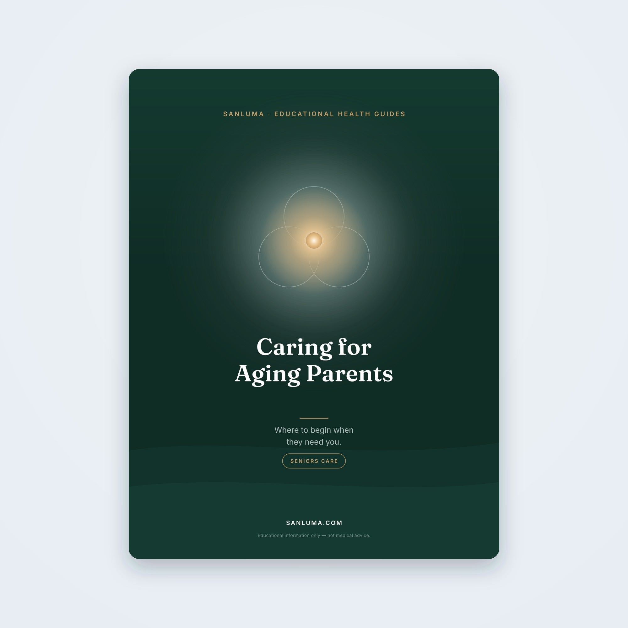 SanLuma educational caregiving PDF guide cover