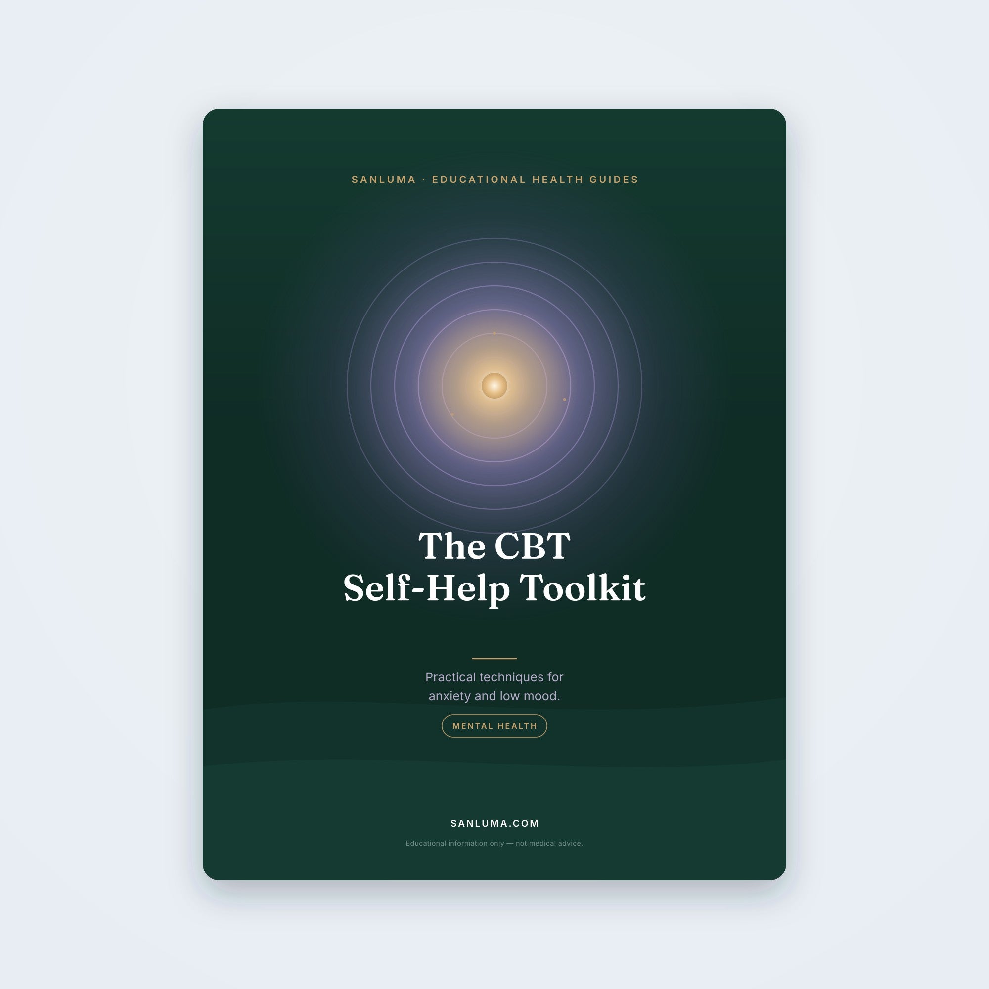 The CBT Self-Help Toolkit — Techniques for Anxiety & Low Mood — educational PDF guide by SanLuma