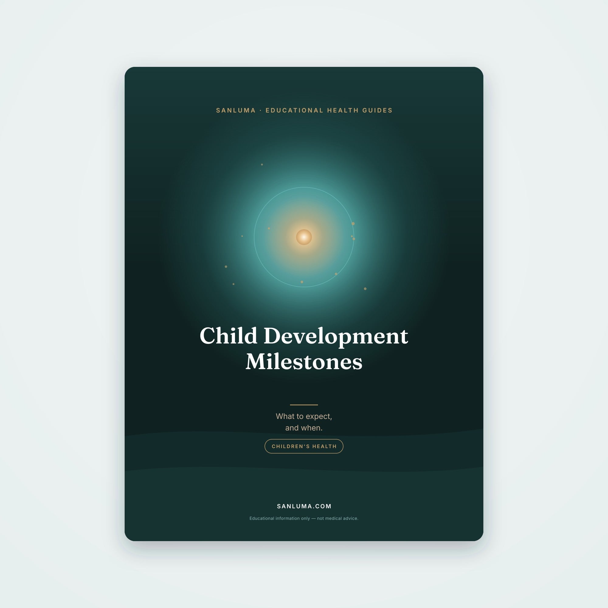 Child Development Milestones — What to Expect | SanLuma health guide cover