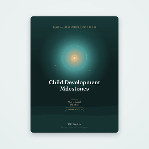 Child Development Milestones — What to Expect | SanLuma health guide cover