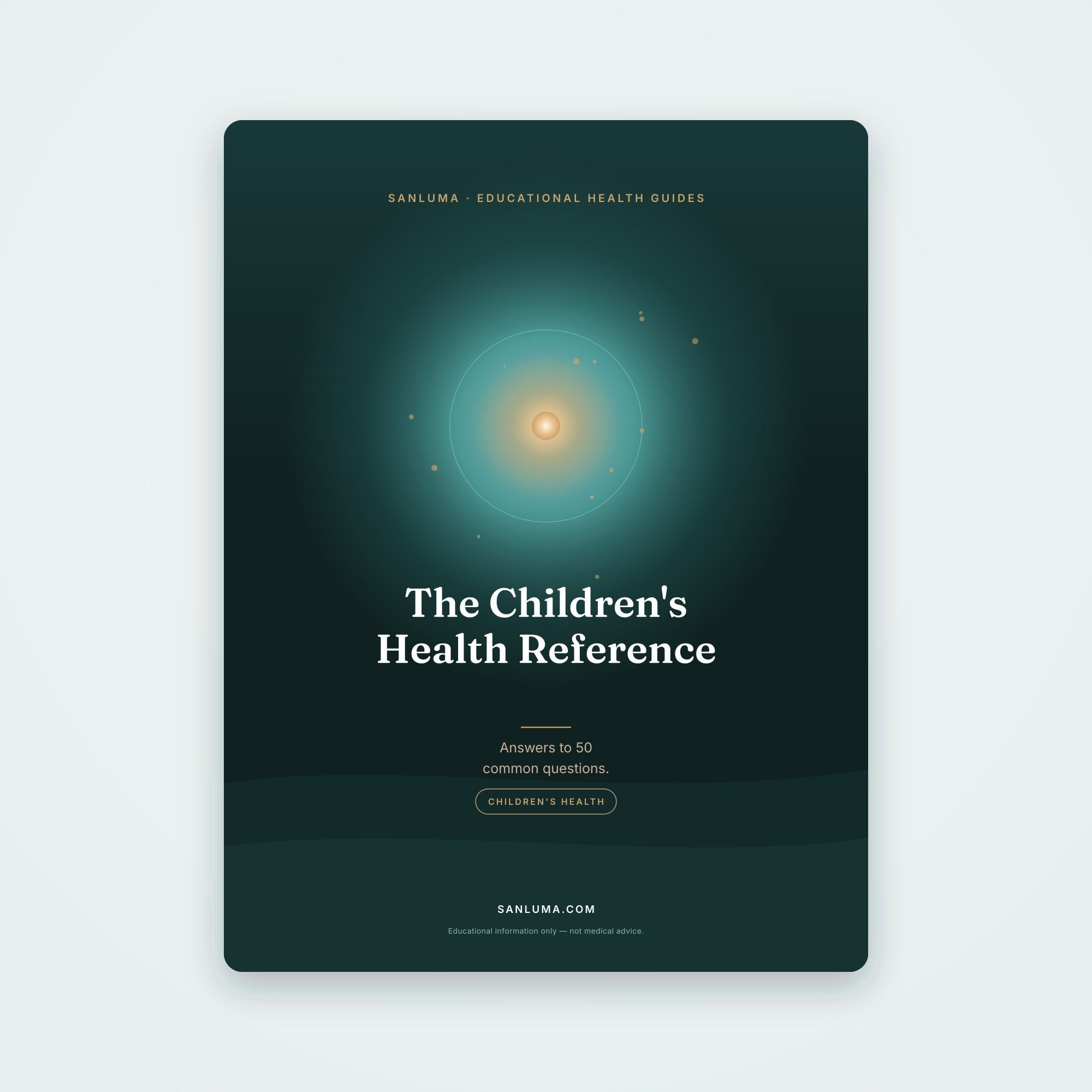 The Children's Health Reference — 50 Common Questions | SanLuma health guide cover