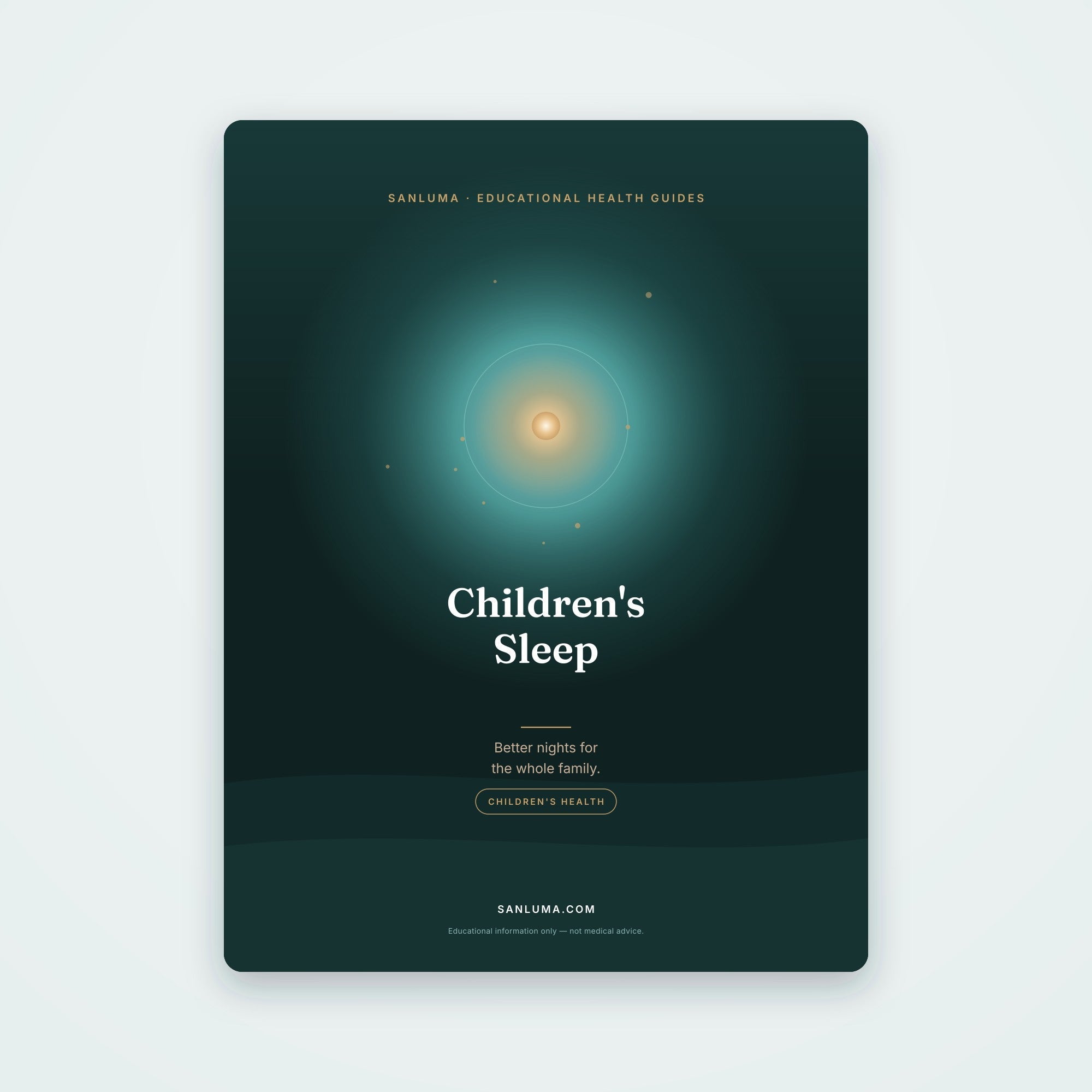 Children's Sleep — Better Nights for Everyone | SanLuma health guide cover