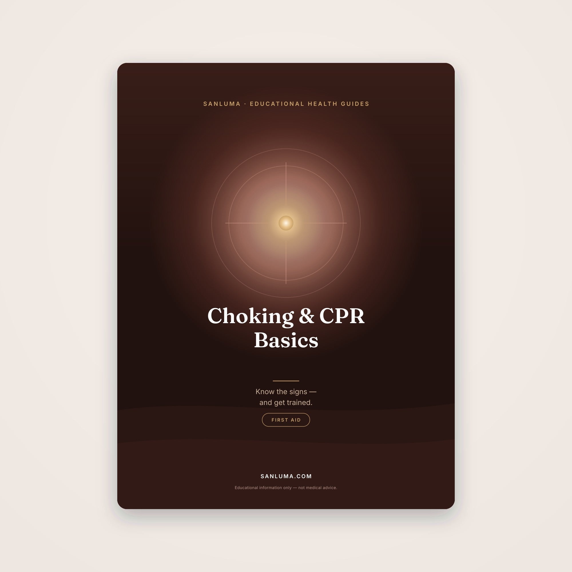 Choking & CPR Basics — Know the Signs | SanLuma health guide cover