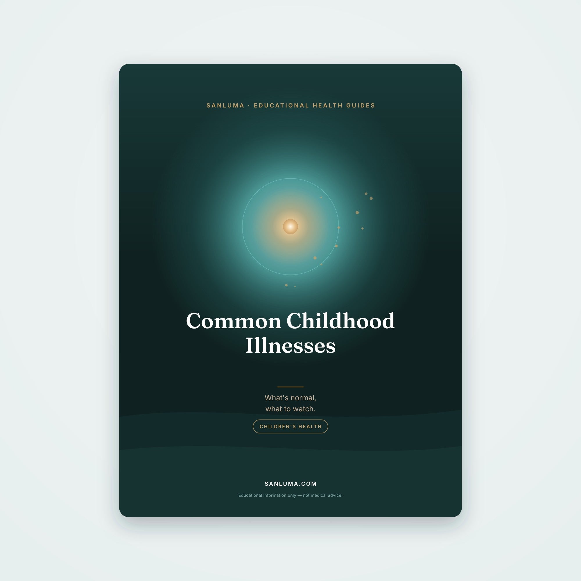 Common Childhood Illnesses — A Calm Guide | SanLuma health guide cover