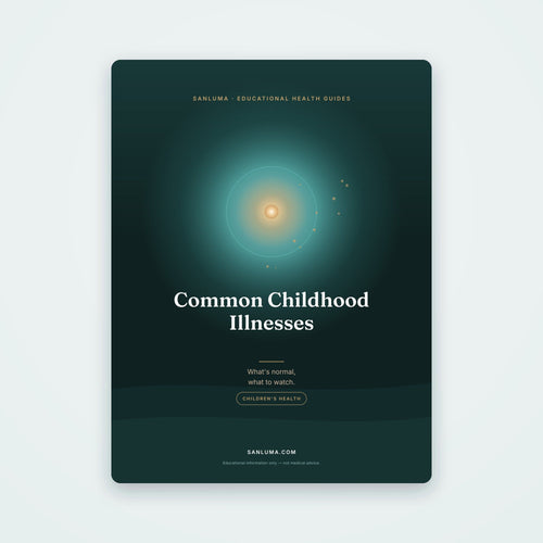Common Childhood Illnesses — A Calm Guide | SanLuma health guide cover