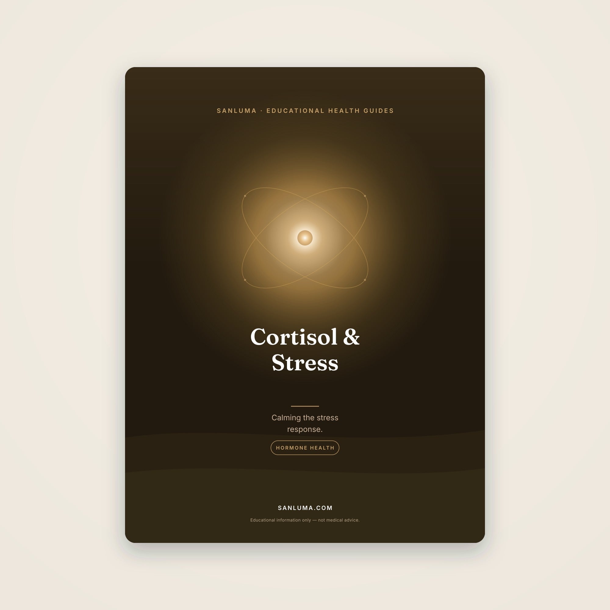 Cortisol & Stress — Calming the Response | SanLuma health guide cover