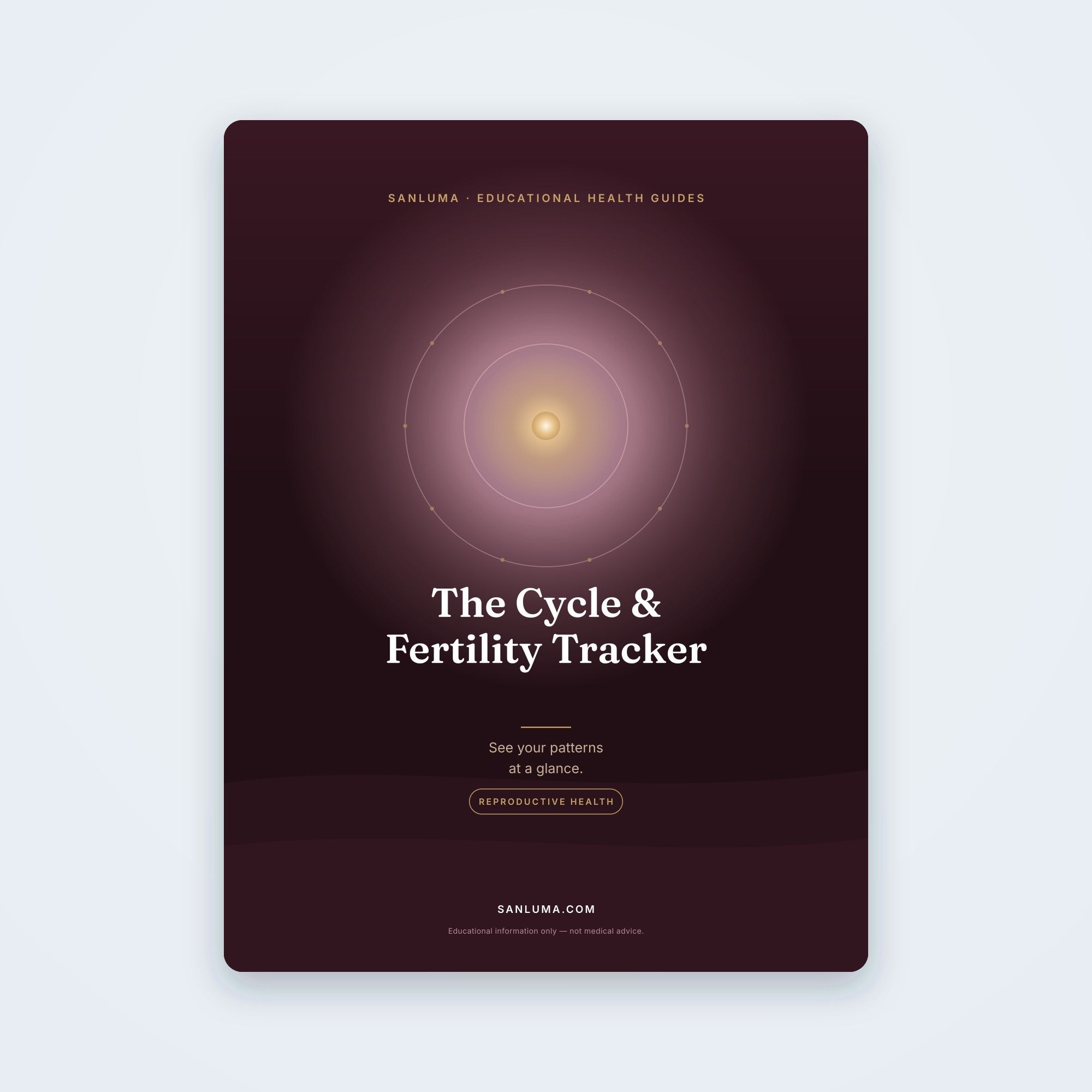 The Cycle & Fertility Tracker | SanLuma health guide cover