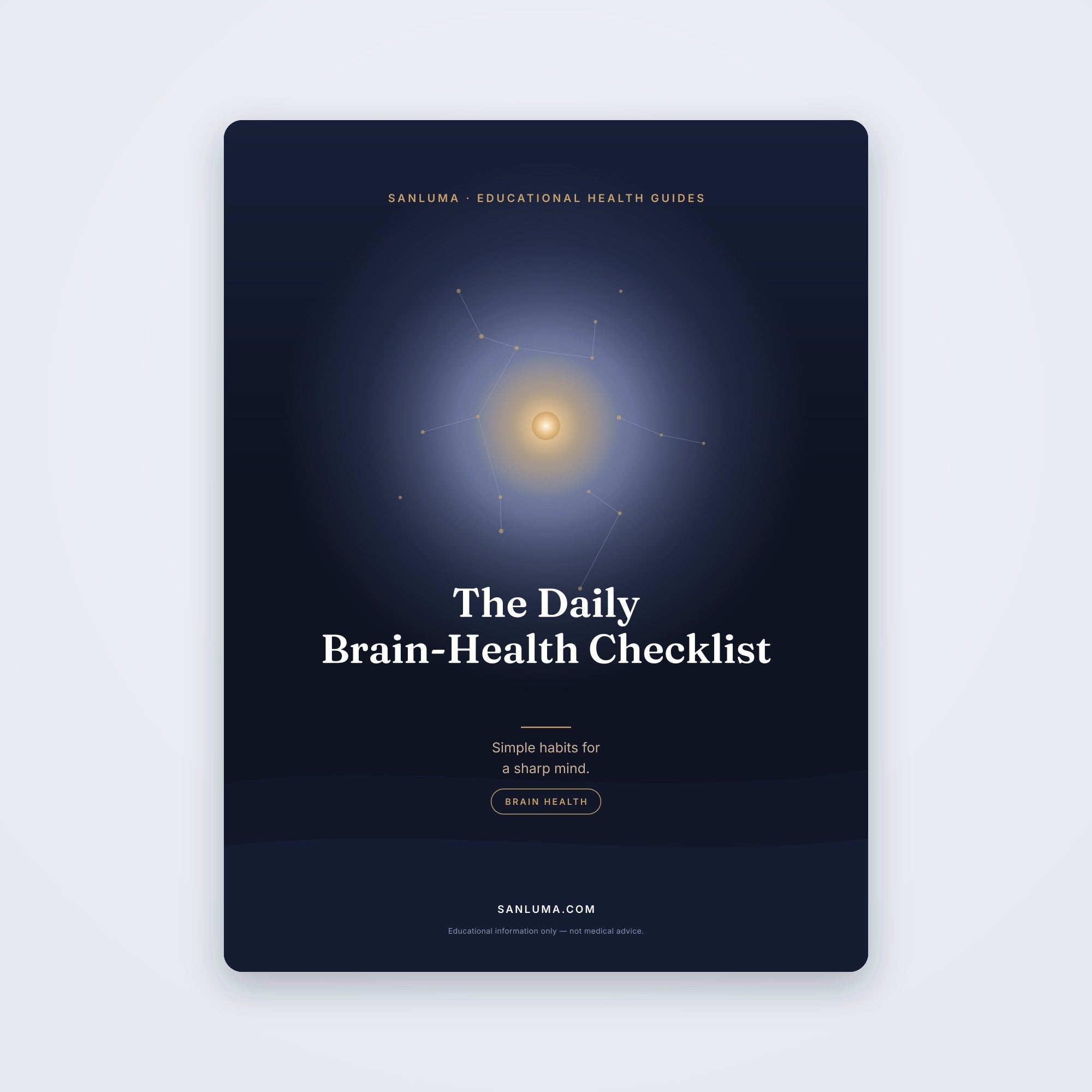 The Daily Brain-Health Checklist | SanLuma health guide cover