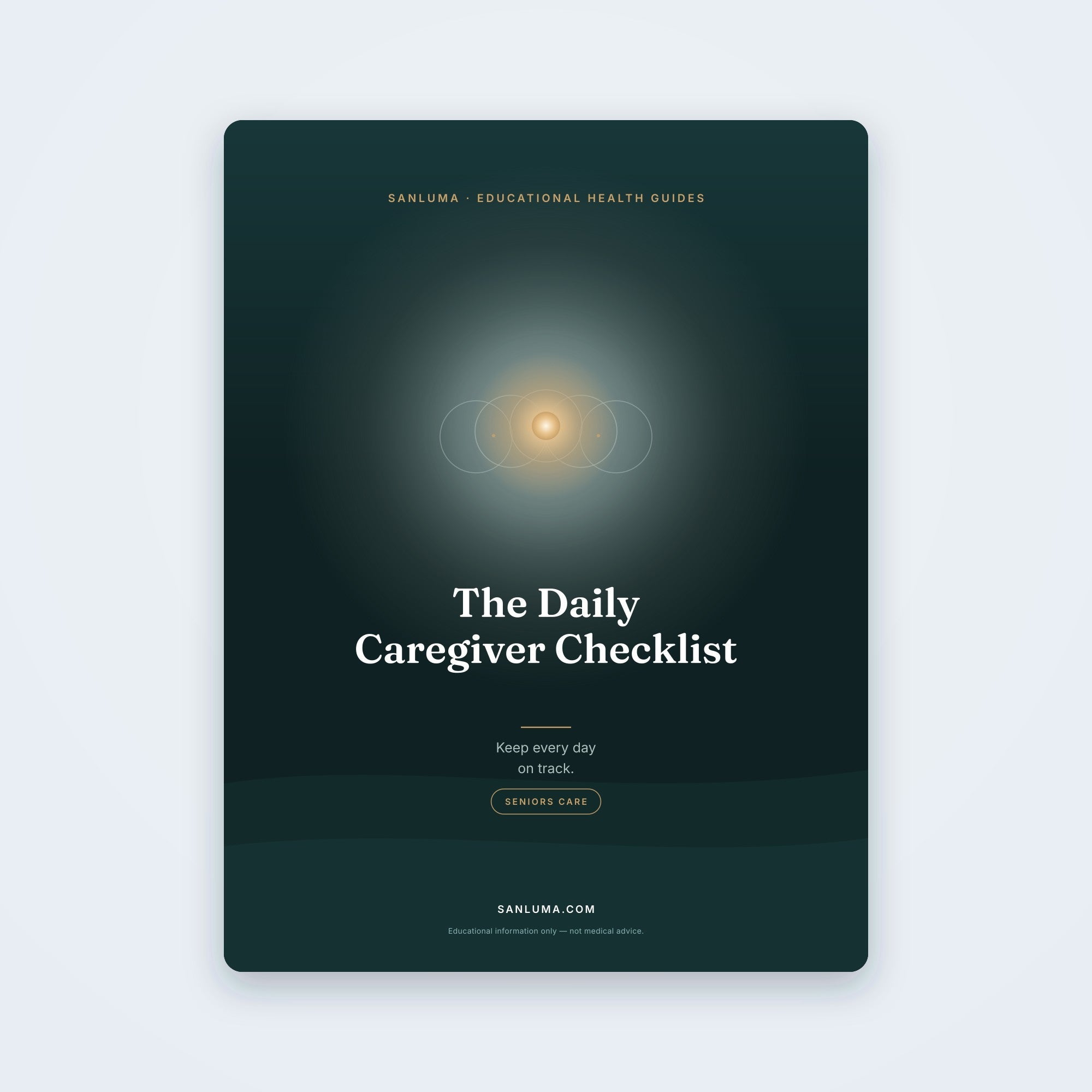 The Daily Caregiver Checklist | SanLuma health guide cover