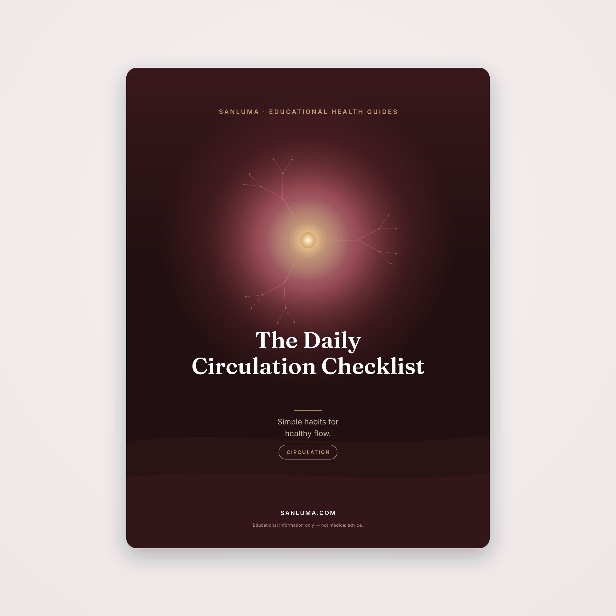 The Daily Circulation Checklist | SanLuma health guide cover