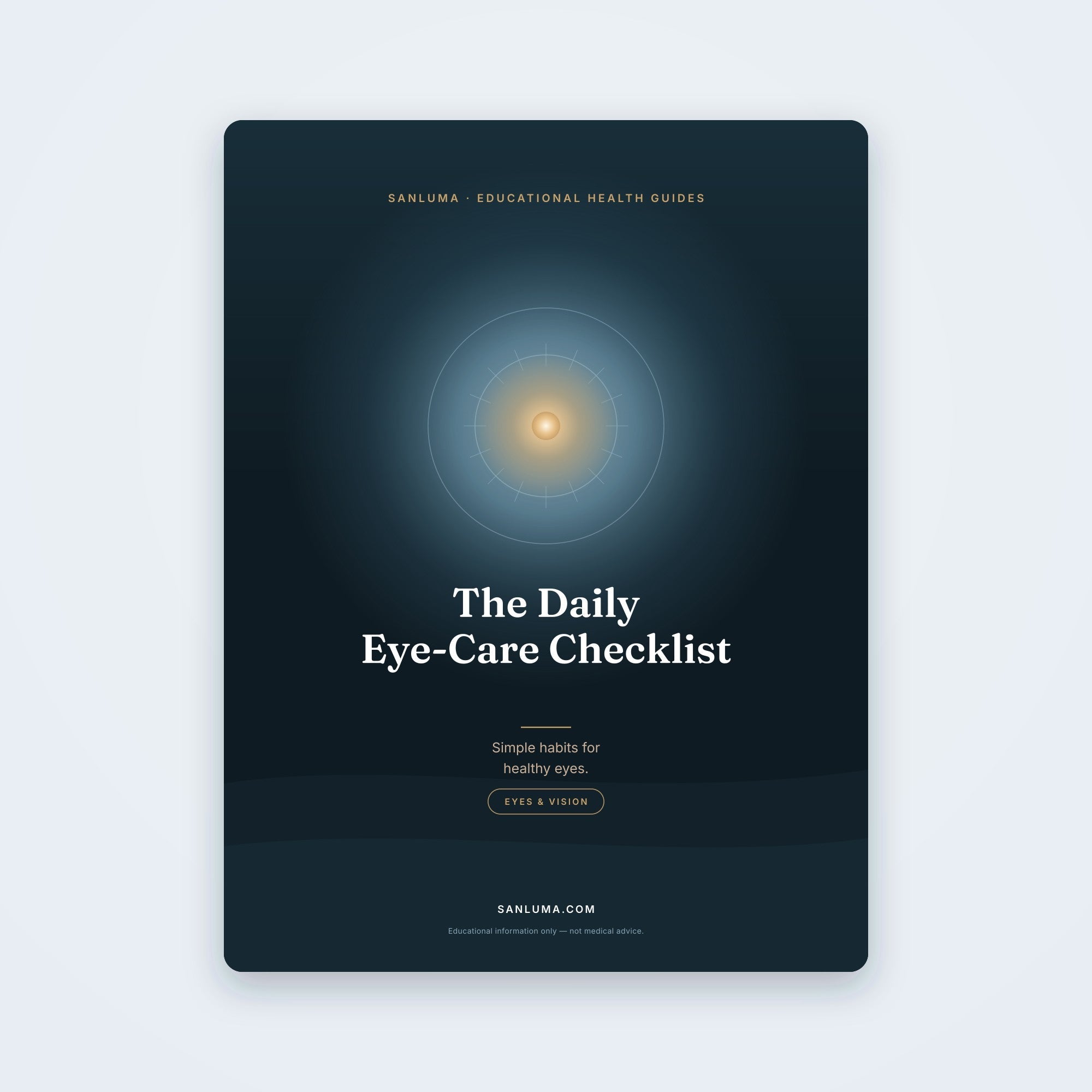 The Daily Eye-Care Checklist | SanLuma health guide cover