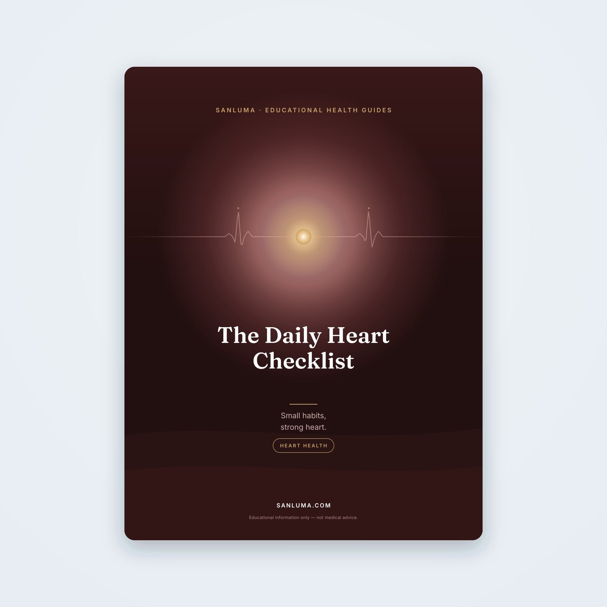 The Daily Heart-Health Checklist | SanLuma health guide cover