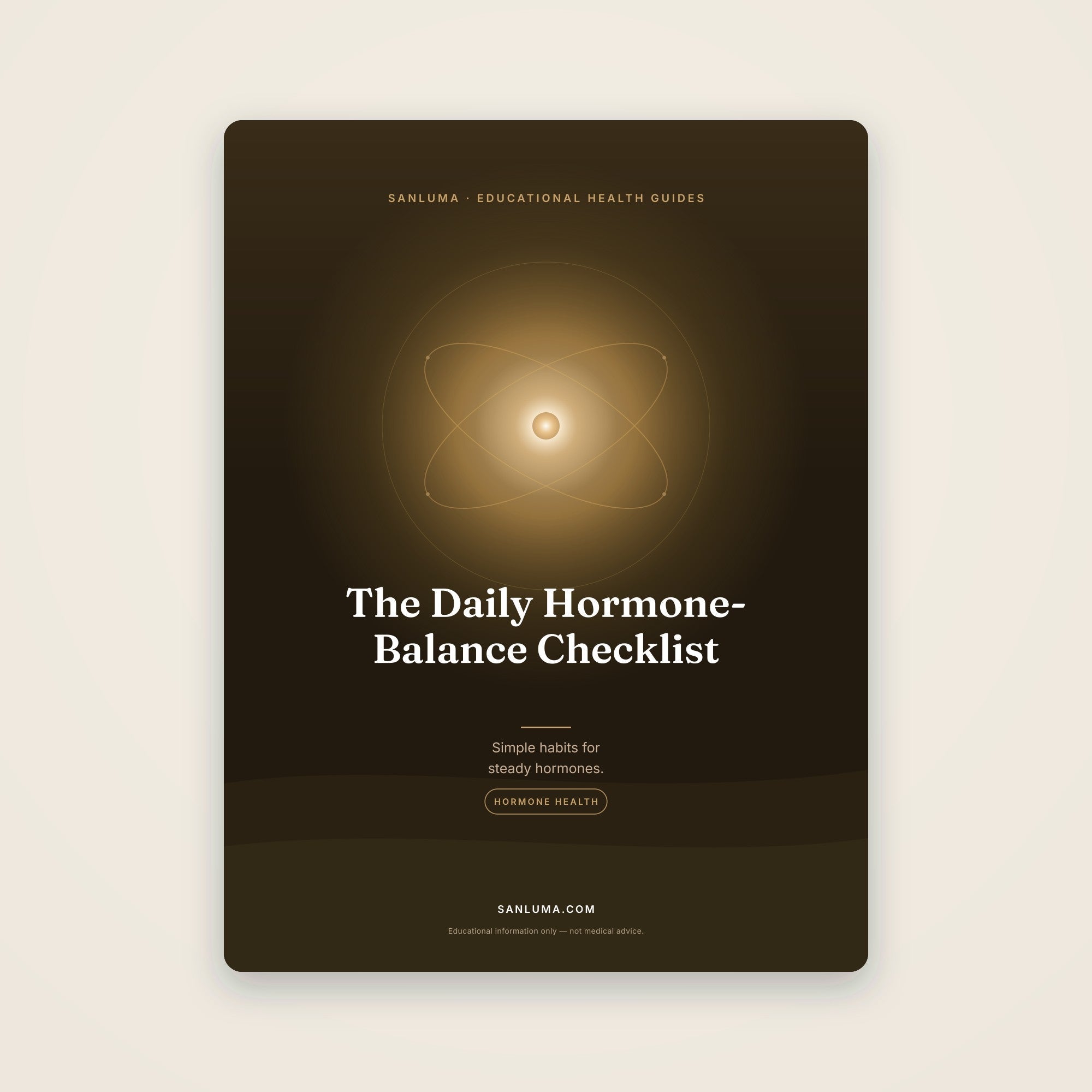The Daily Hormone-Balance Checklist | SanLuma health guide cover