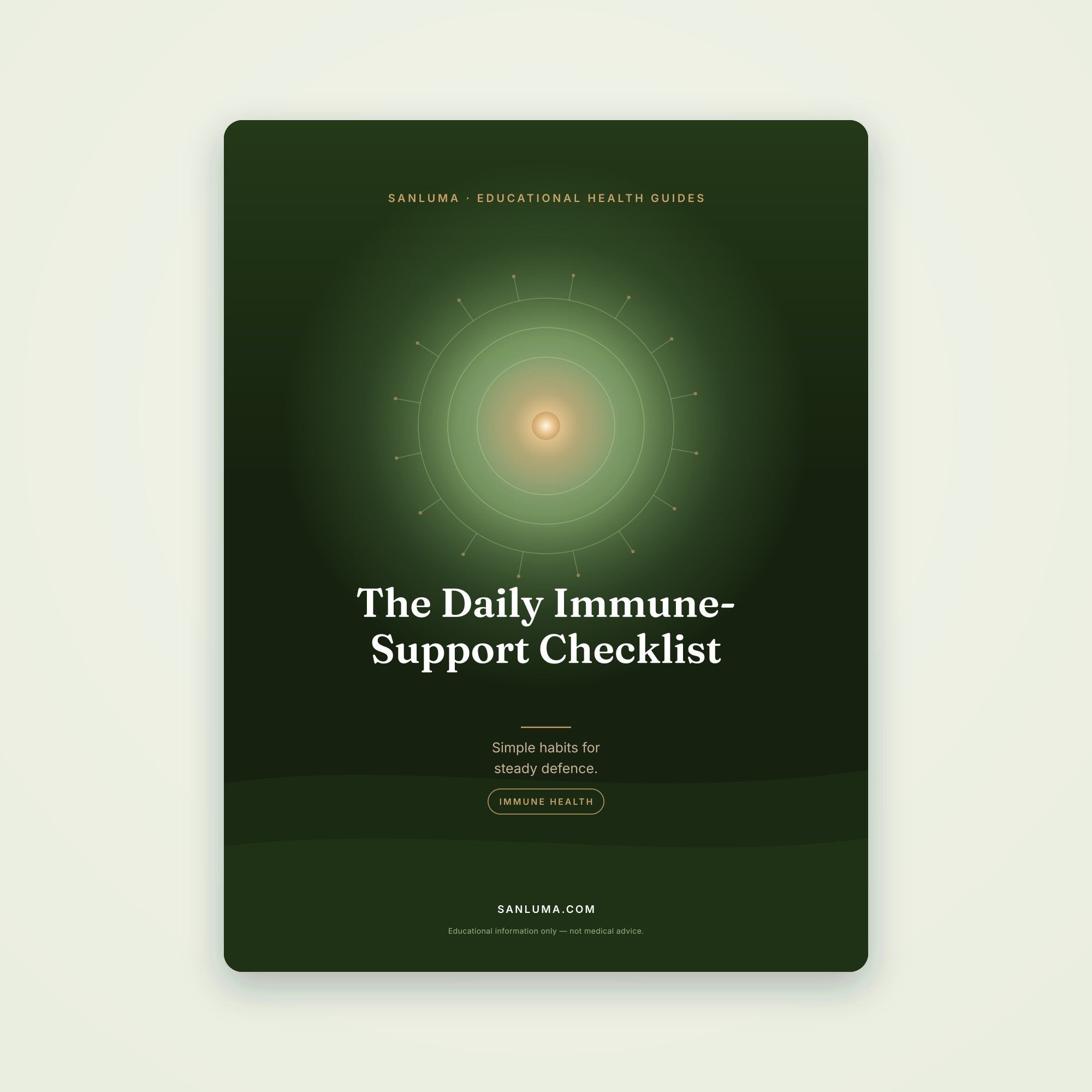 The Daily Immune-Support Checklist | SanLuma health guide cover