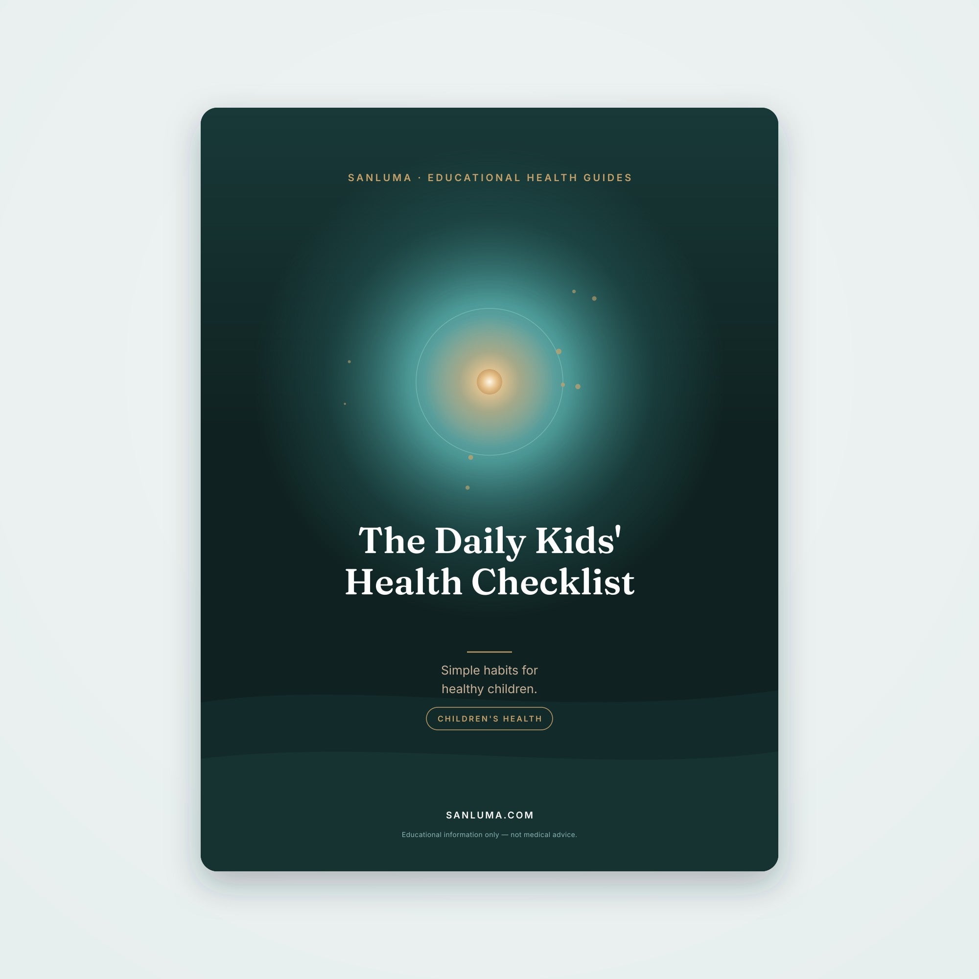 The Daily Kids' Health Checklist | SanLuma health guide cover