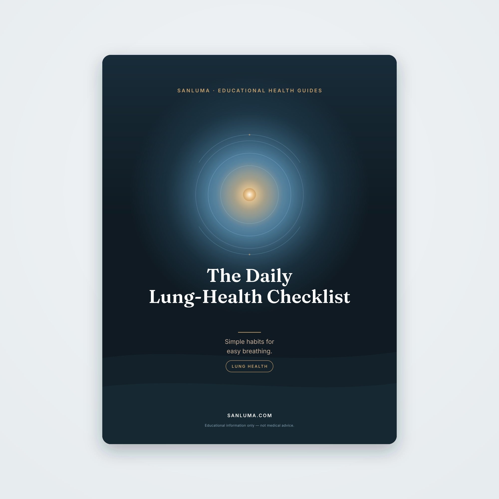 The Daily Lung-Health Checklist | SanLuma health guide cover