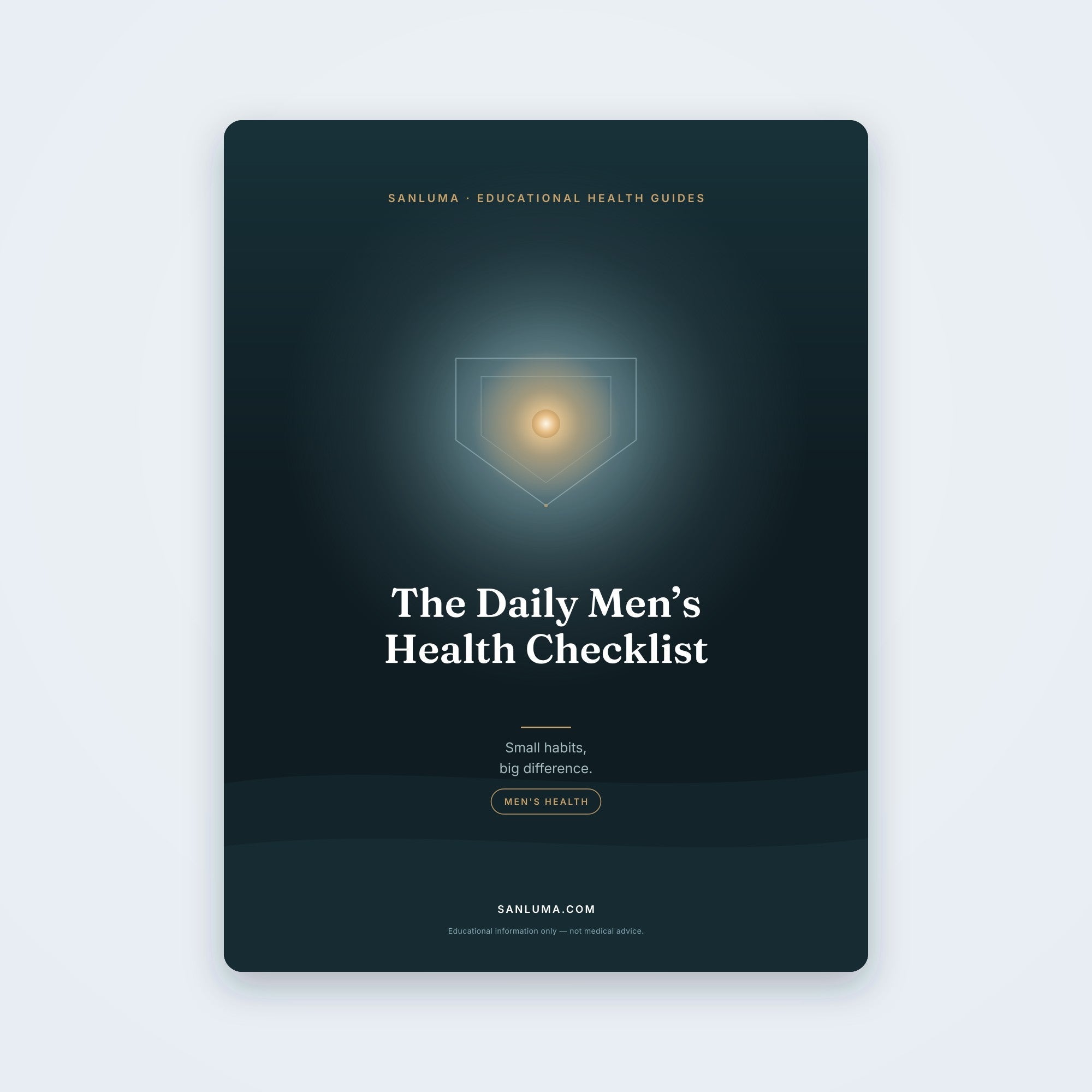 The Daily Men's Health Checklist | SanLuma health guide cover