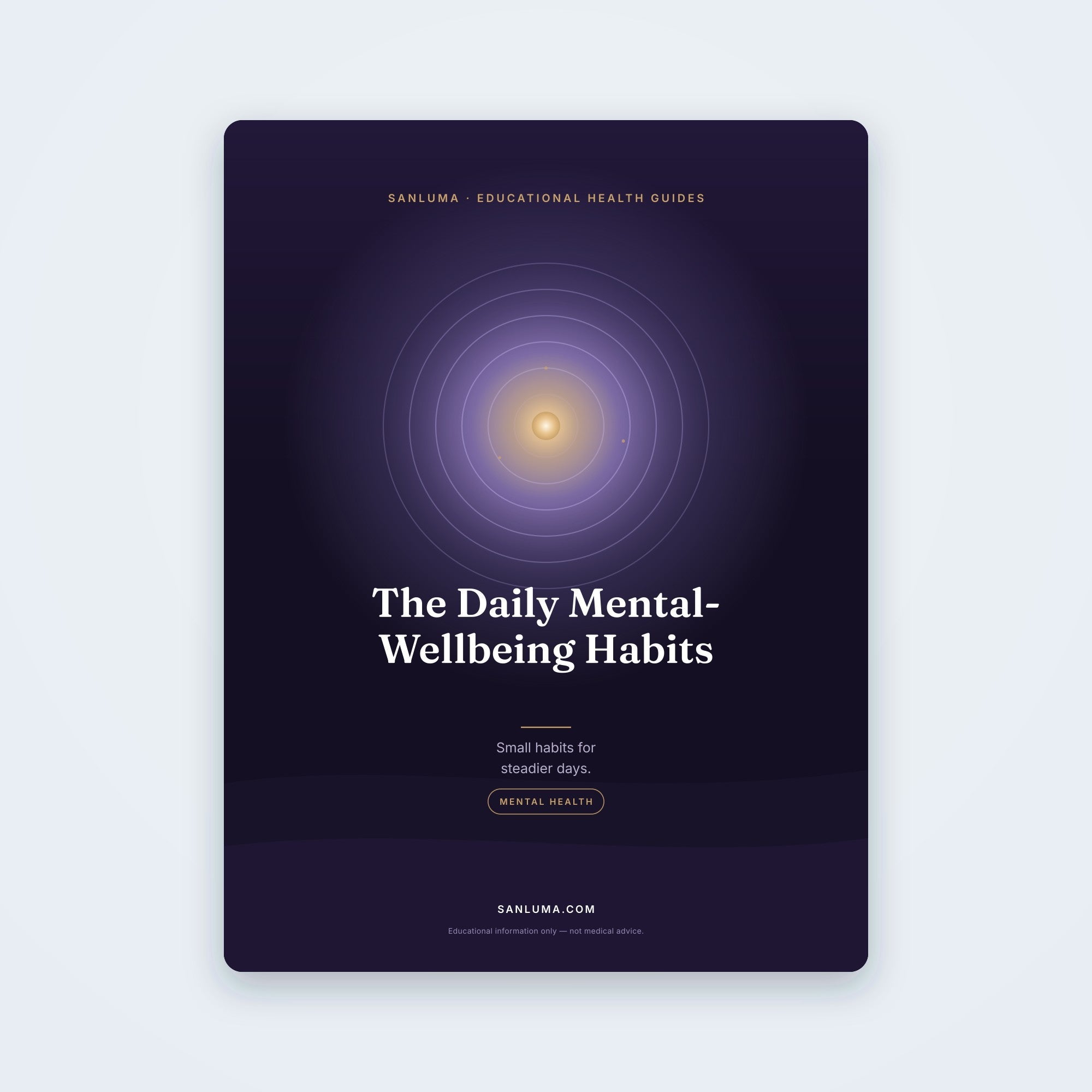 The Daily Mental-Wellbeing Habits List | SanLuma health guide cover