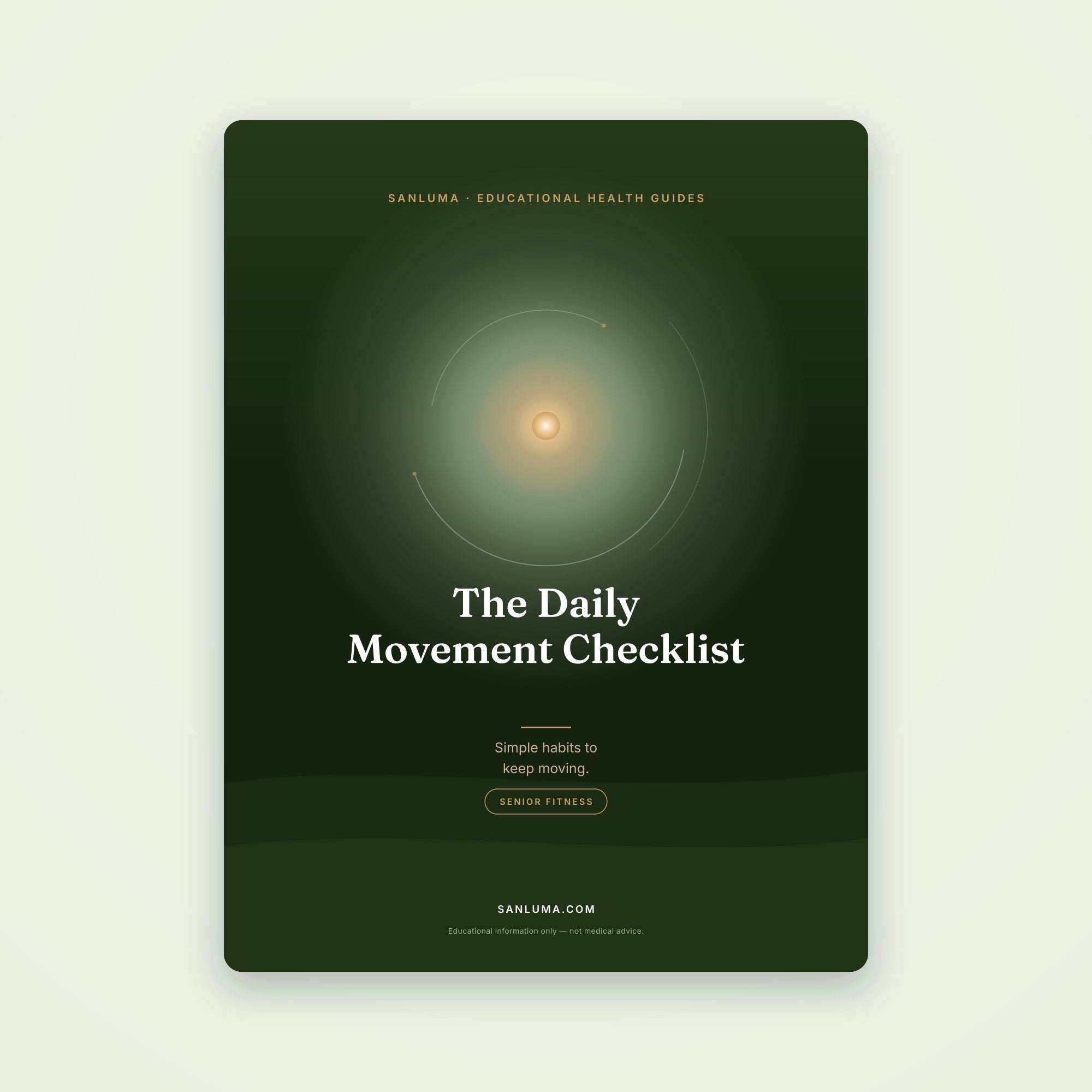 The Daily Movement Checklist | SanLuma health guide cover